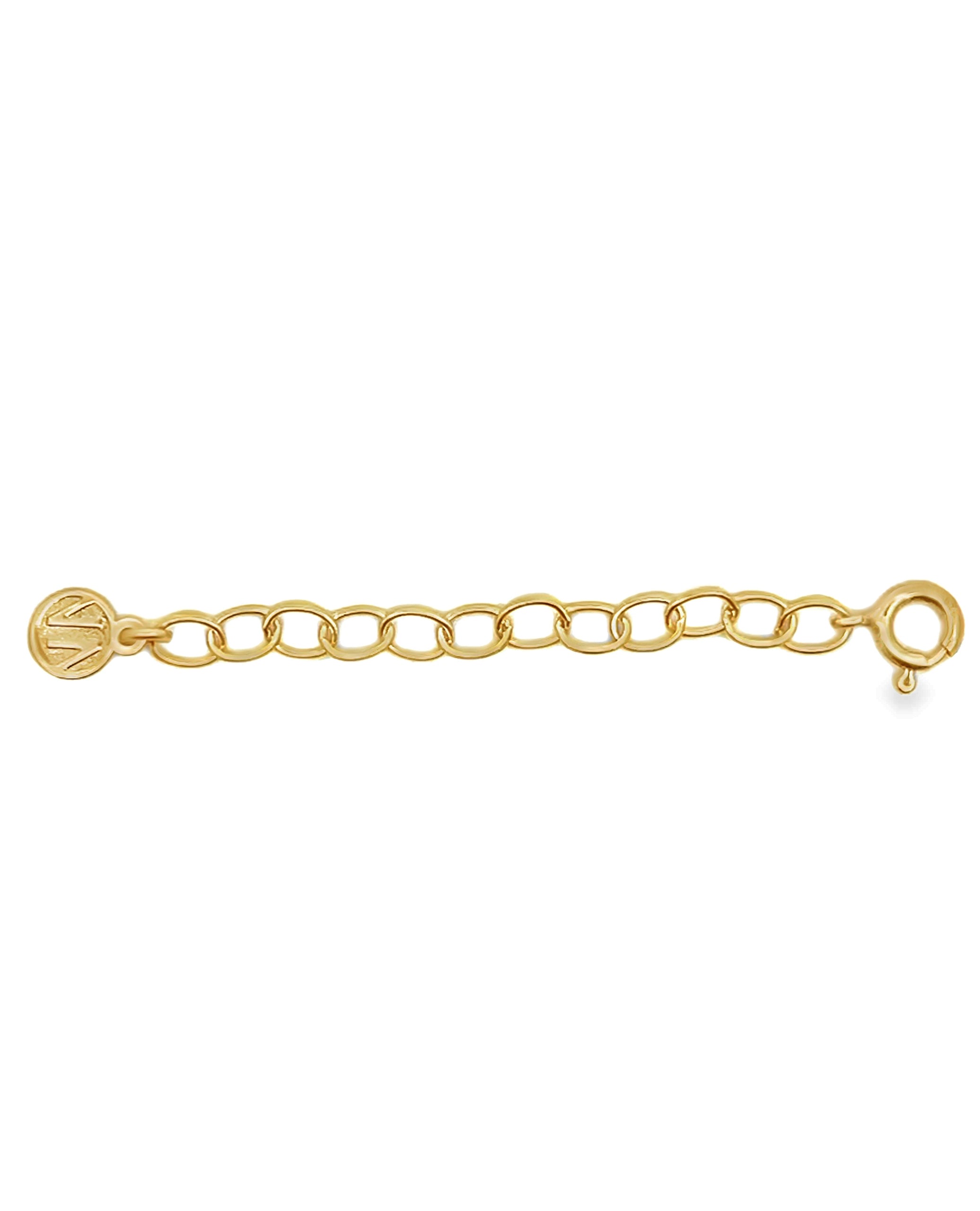 Nomination 2" Extension For Necklace - Yellow Gold Oval with Circular Springlock Closure