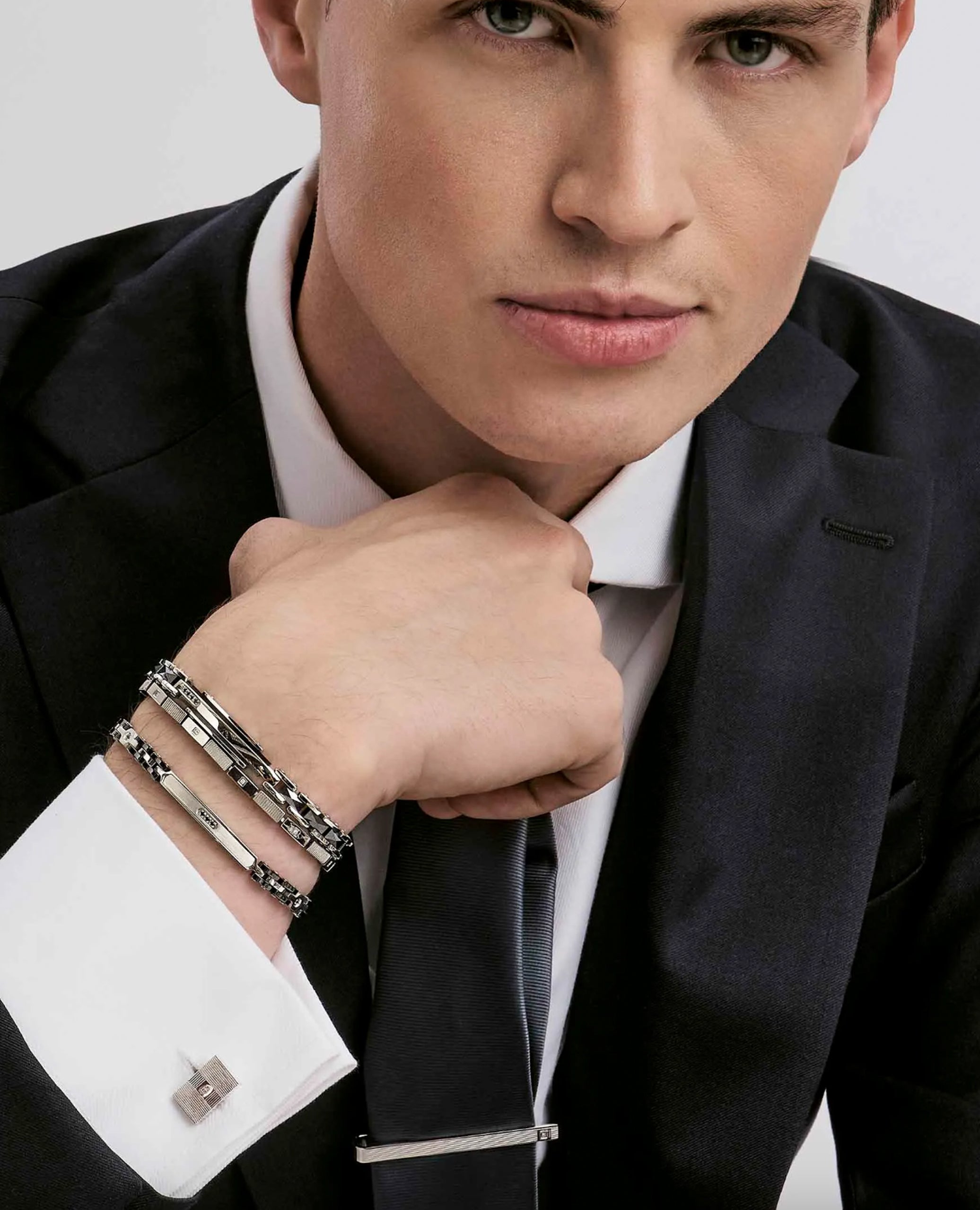 Nomination 028337/007 Strong Tie Bar Clip with Diamond