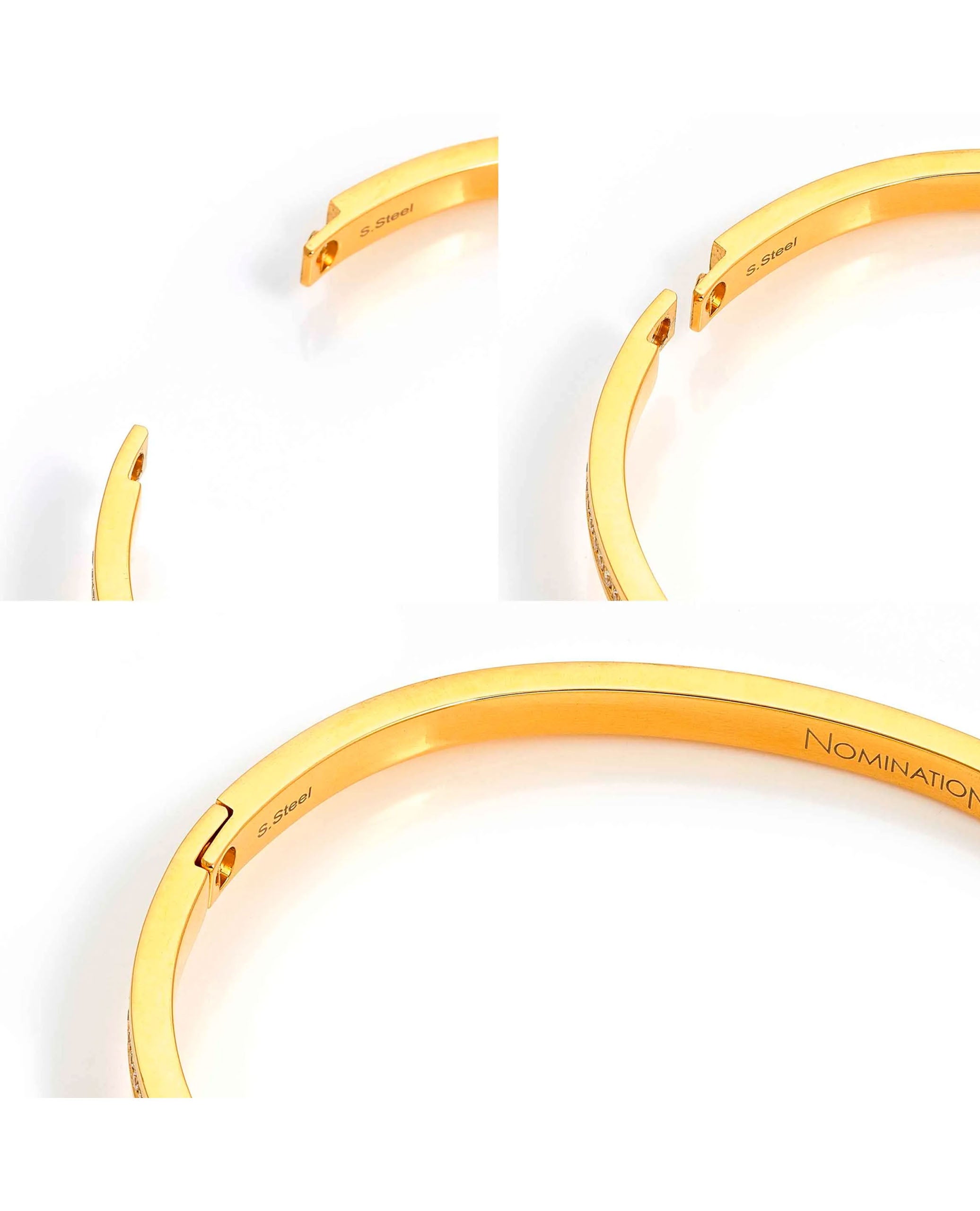 Nomination 029515/012 Rigid Chain Bangle Bracelet with CZ