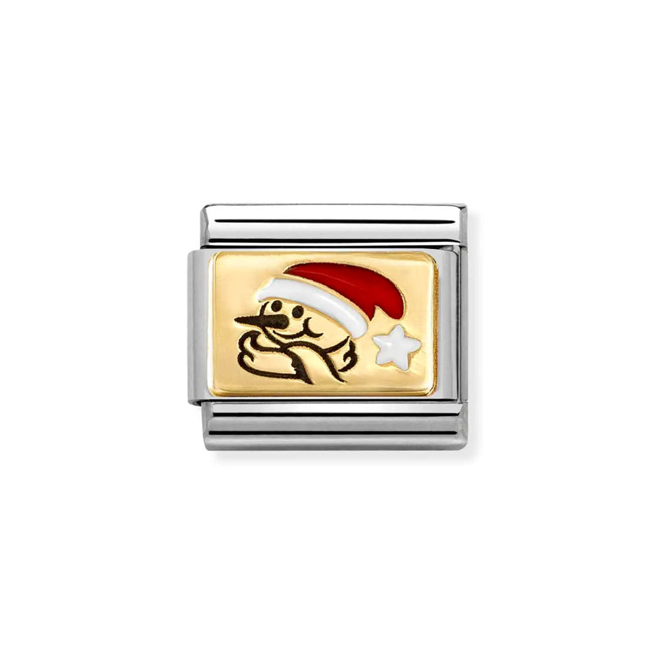 Nomination Composable 030289/12 Snowman with Red Hat