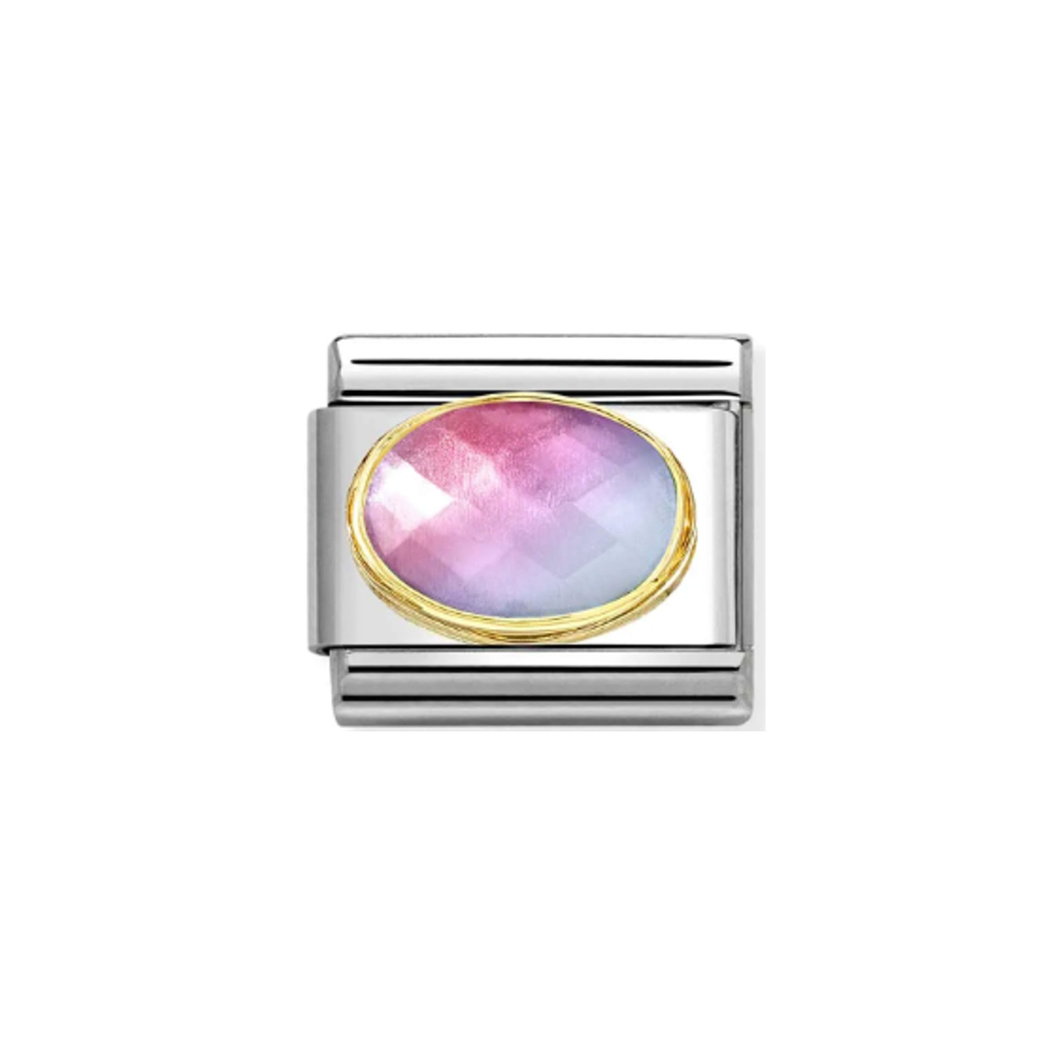 Nomination Composable 030612/035 Light Blue Rose Faceted Stone