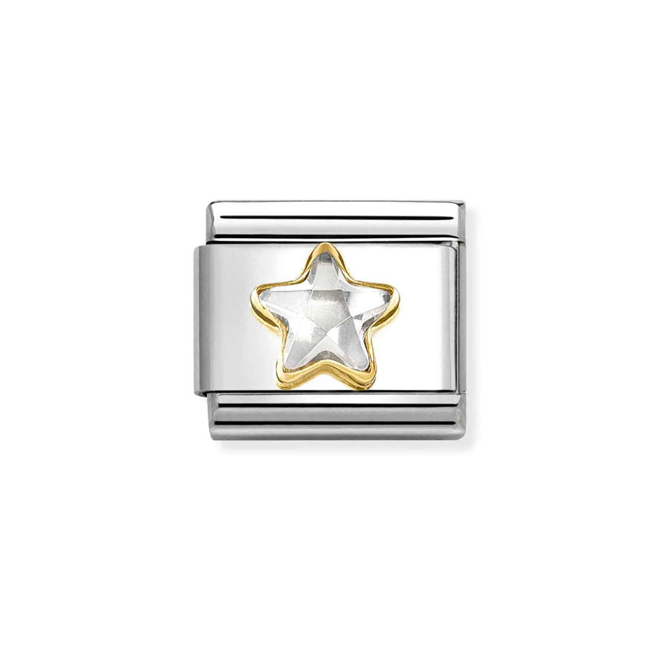 Nomination Composable 030614/010 Classic Faceted Star White