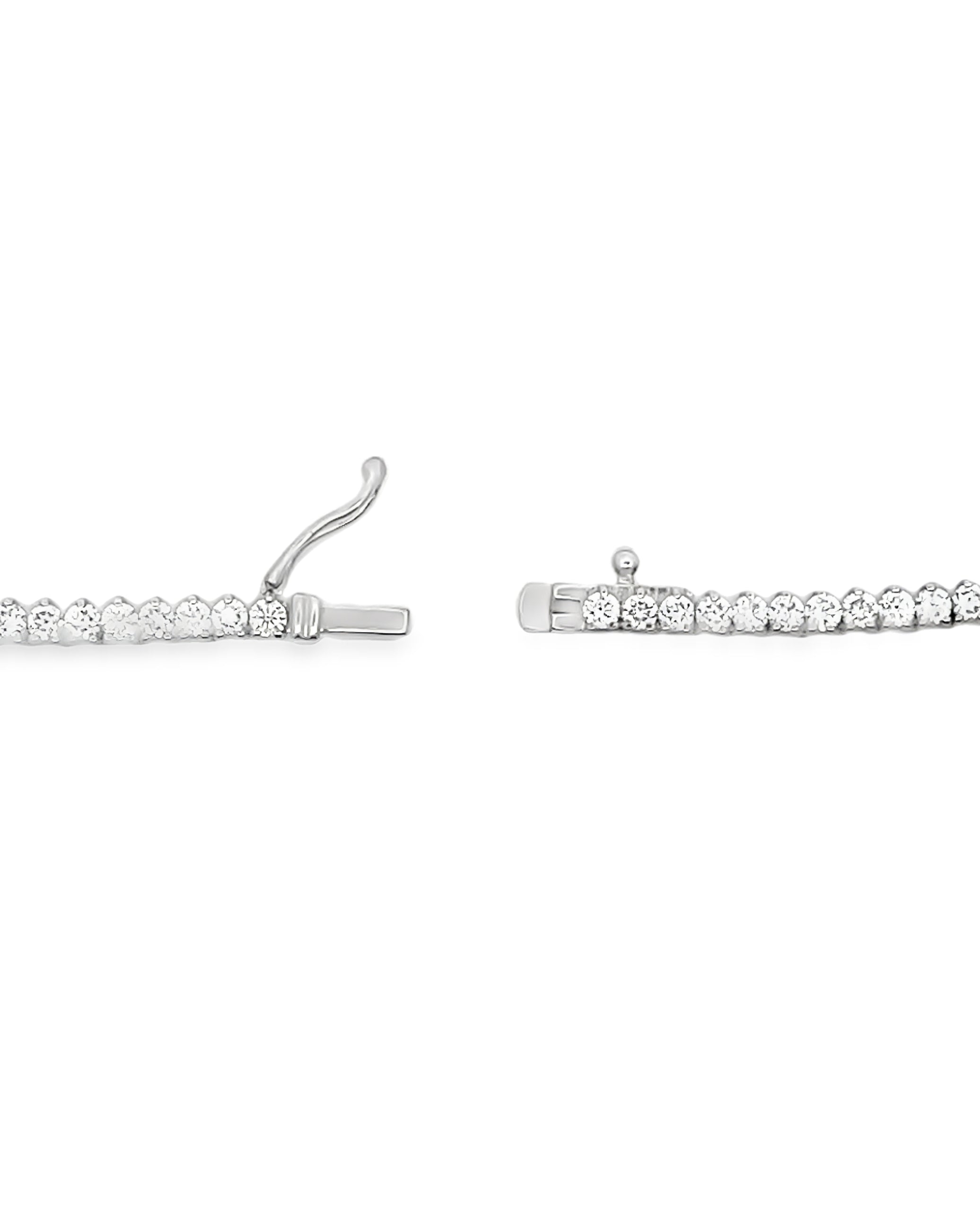 14K White Gold Lab Grown Tennis Necklace