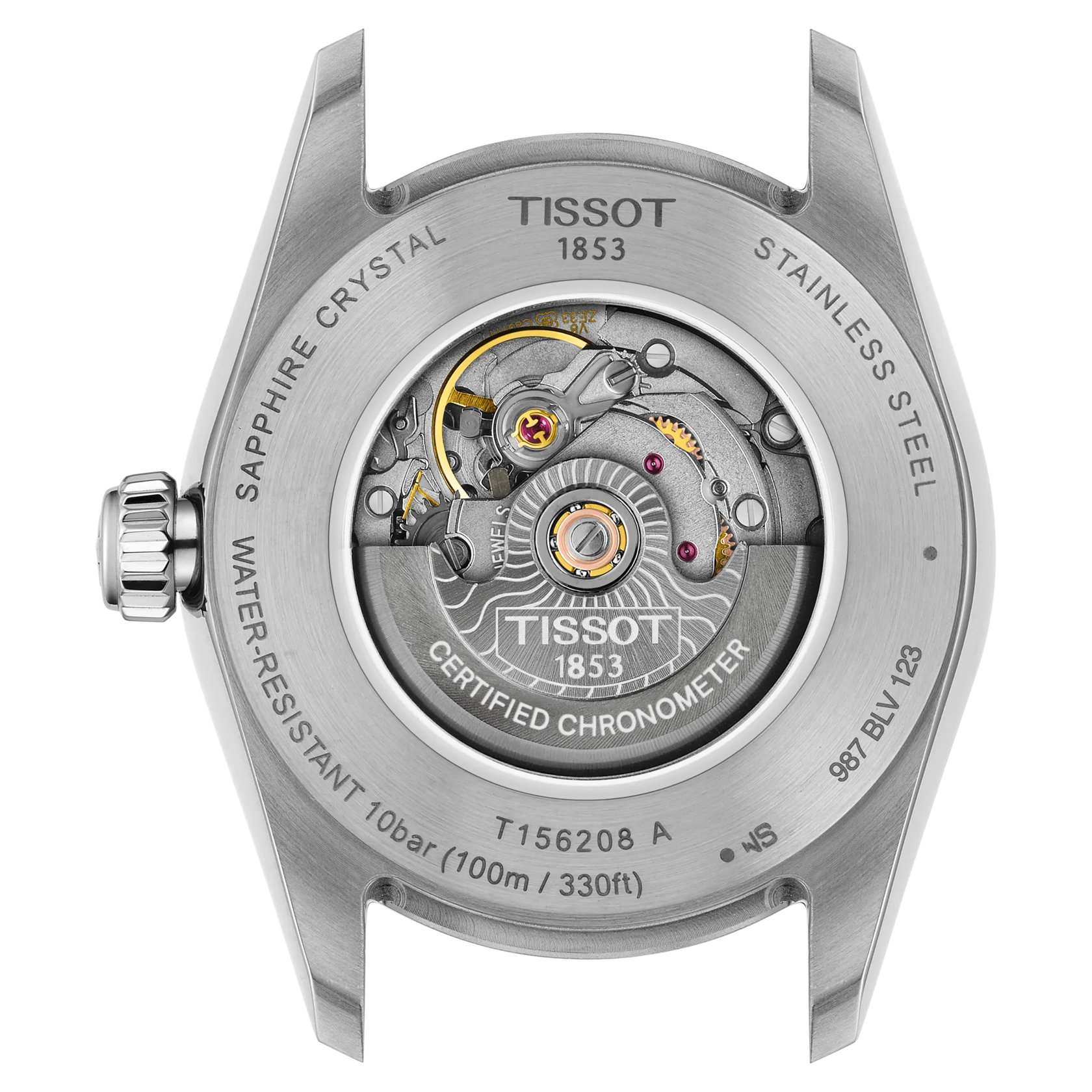 Tissot T156.208.11.353.00 Ballade 30mm Watch with Automatic Movement and Ice Blue Dial