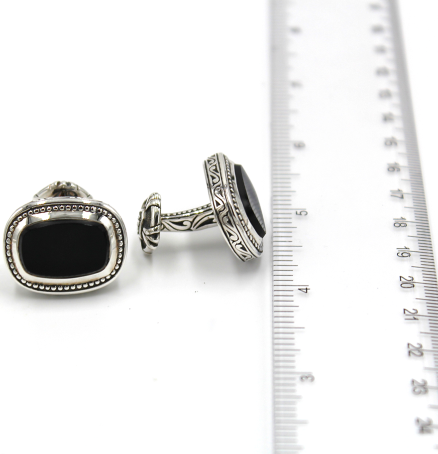Scott Kay GC2139SPBOM Sterling Silver Onyx Cufflinks