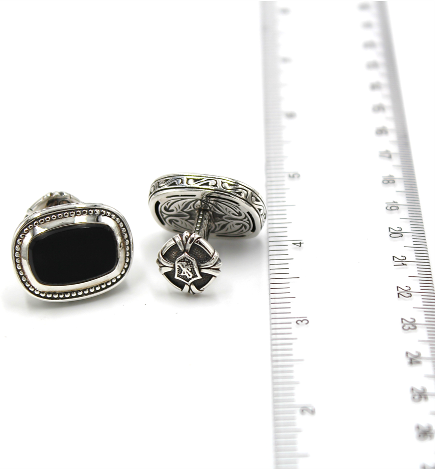 Scott Kay GC2139SPBOM Sterling Silver Onyx Cufflinks