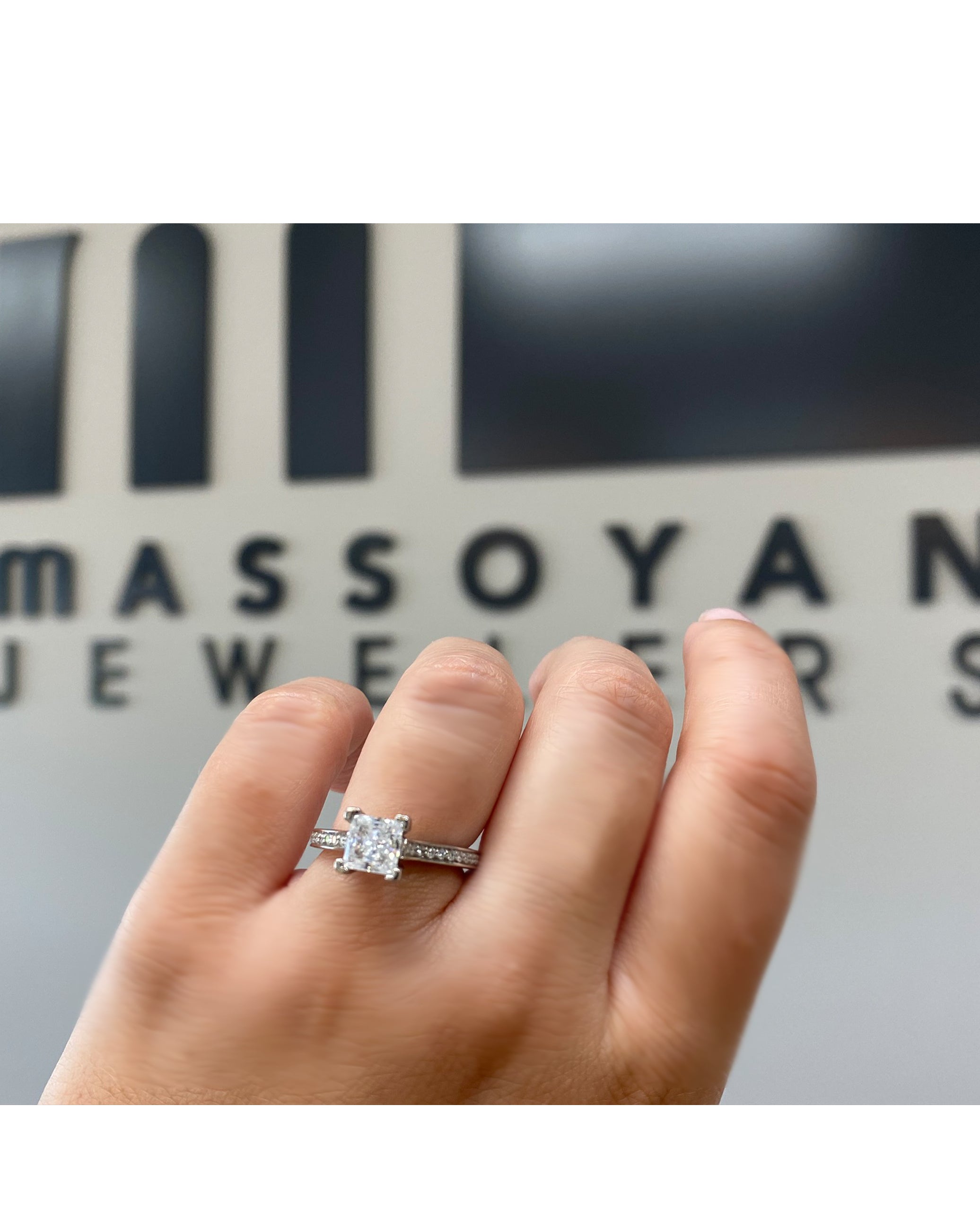 Platinum Designs By Vatche "Royal V Prong" Solitaire Engagem...