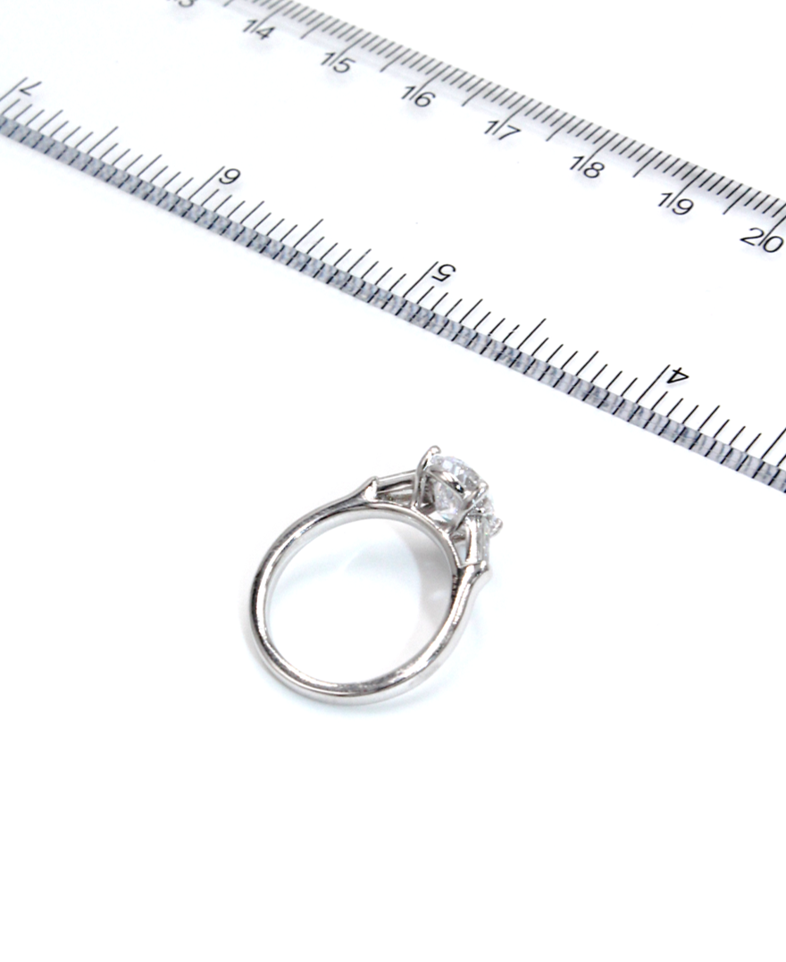 Platinum Ring with Baguette Diamonds