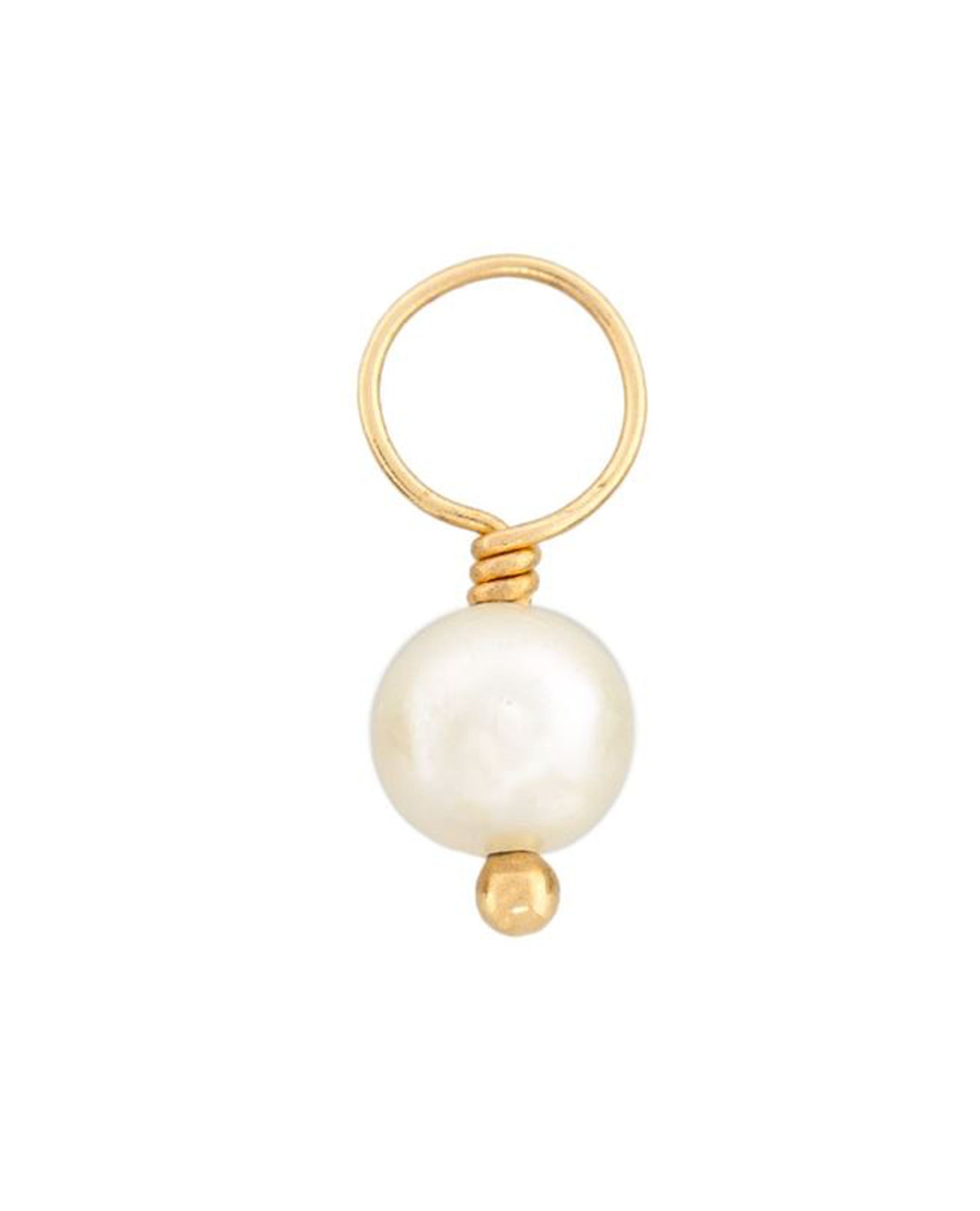 Heather B. Moore Small Pearl Charm in 14K Yellow Gold