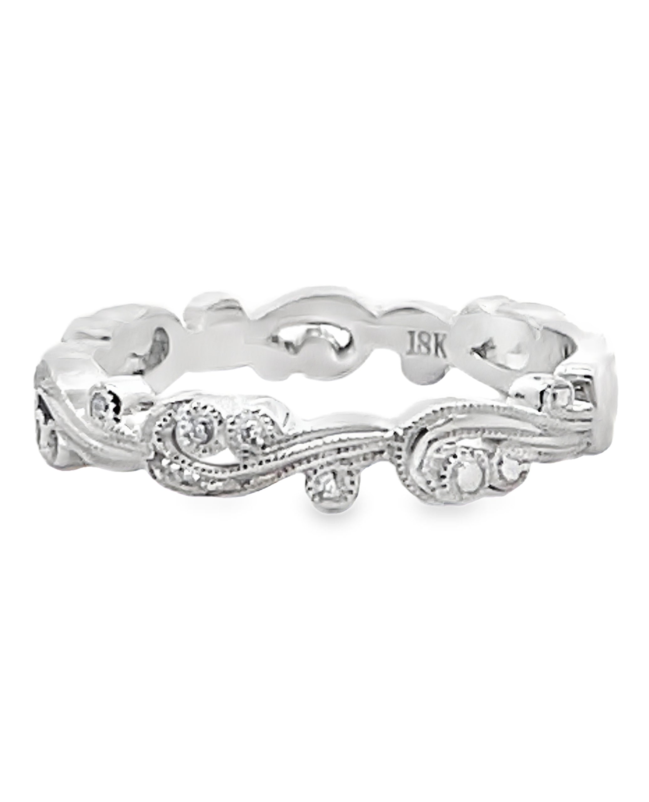 Kirk Kara SS6967-BS1 Angelique 18K White Gold Ring