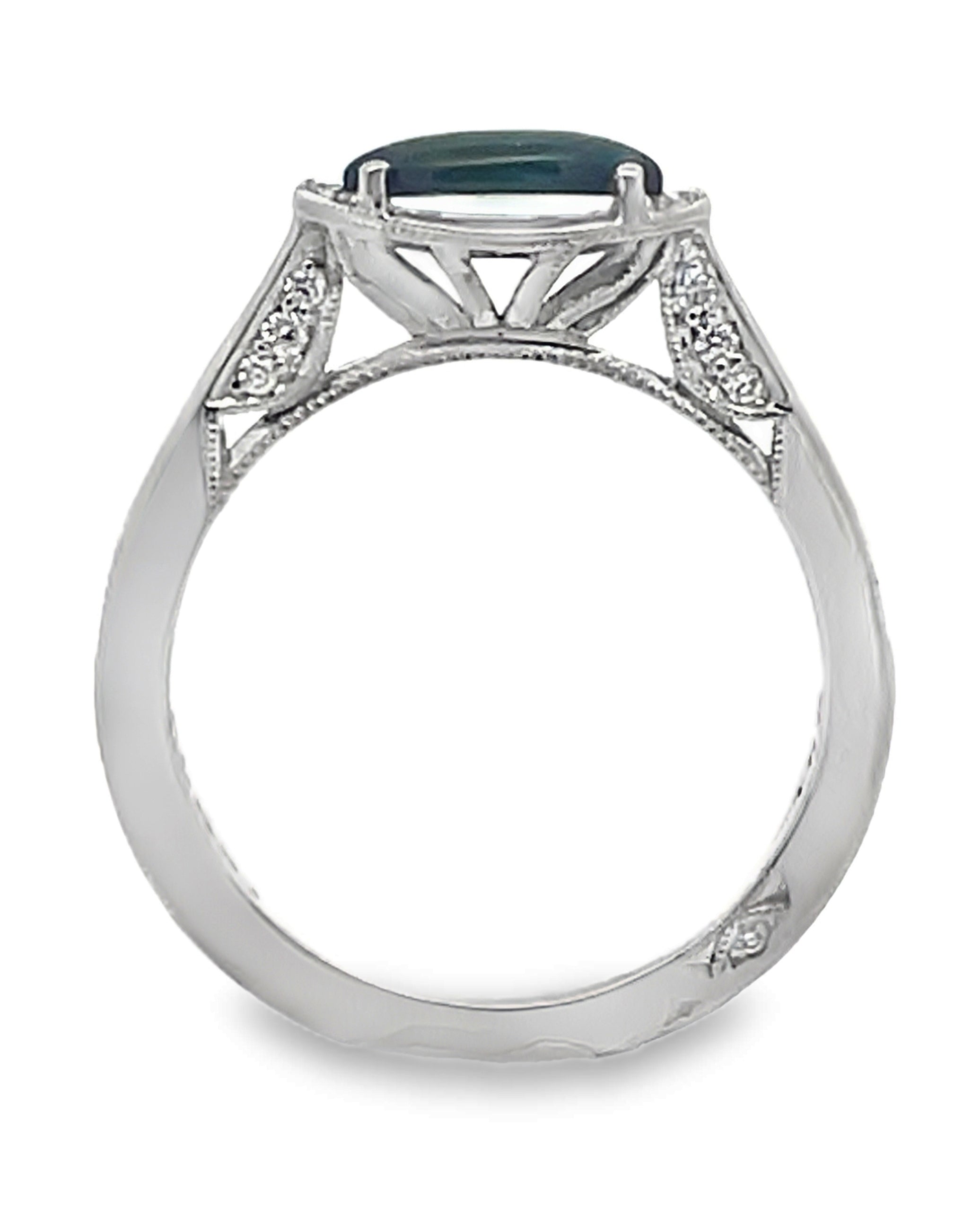 Tacori 2654 Simply Tacori 18k White Gold Ring with Black Onyx