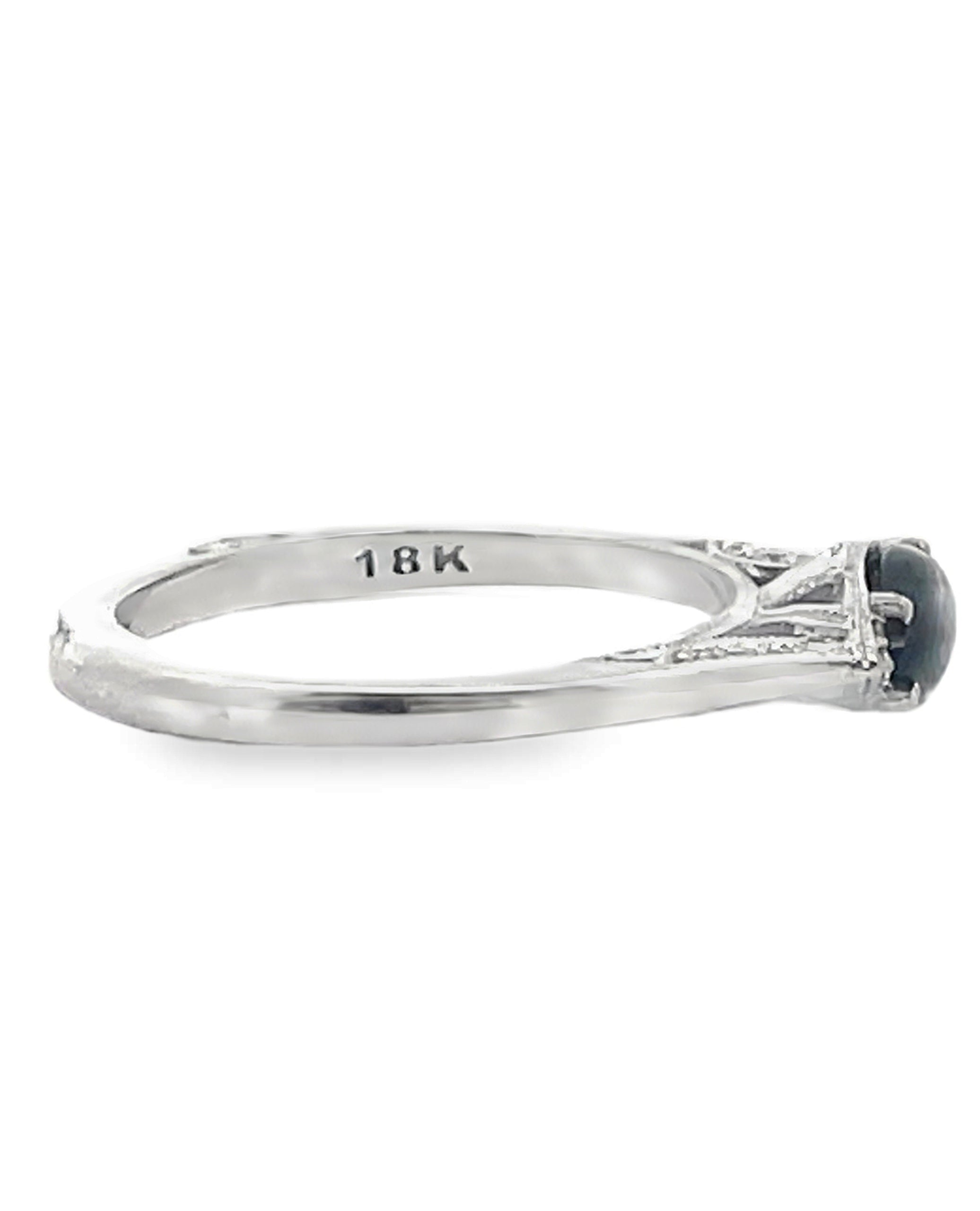 Tacori 2654 Simply Tacori 18k White Gold Ring with Black Onyx