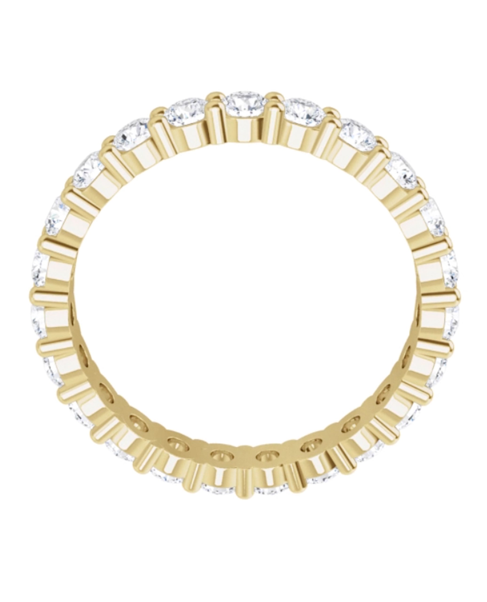 14K Yellow Gold Shared Prong Eternity Ring