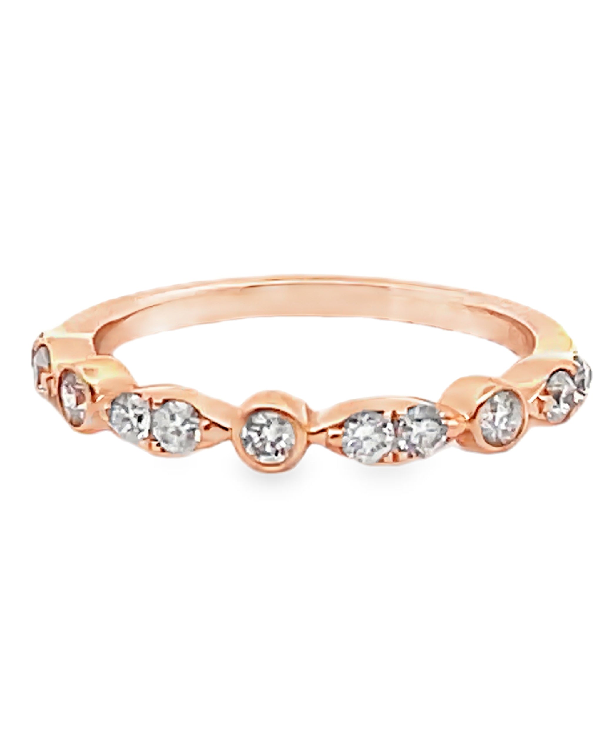 18K Rose Gold Diamond Band