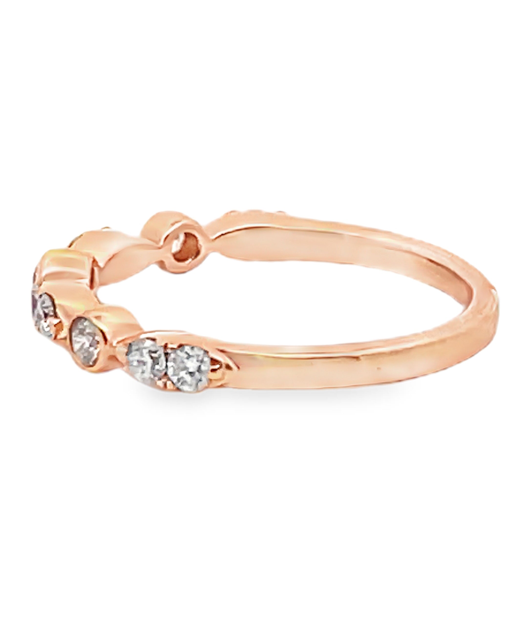 18K Rose Gold Diamond Band