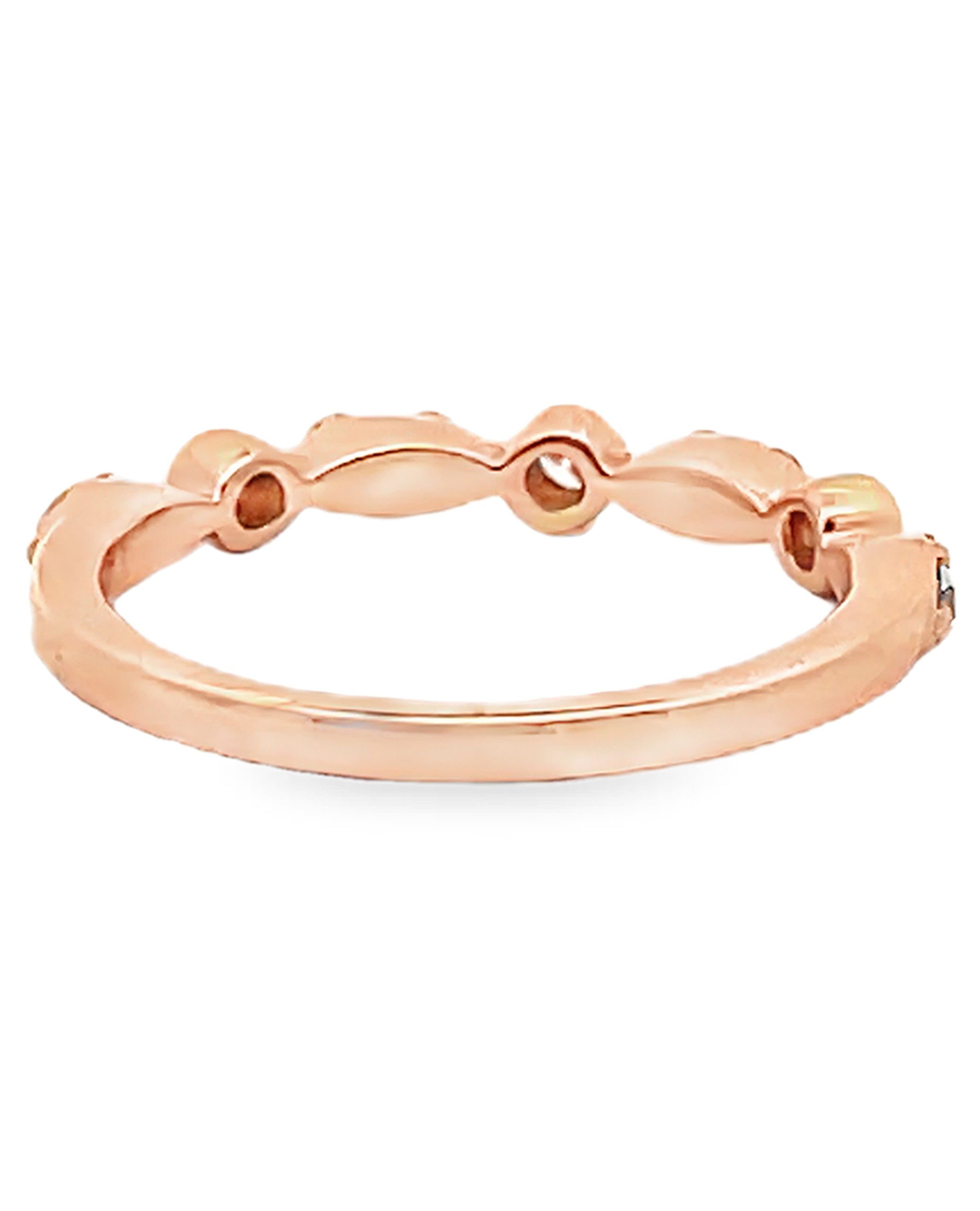 18K Rose Gold Diamond Band
