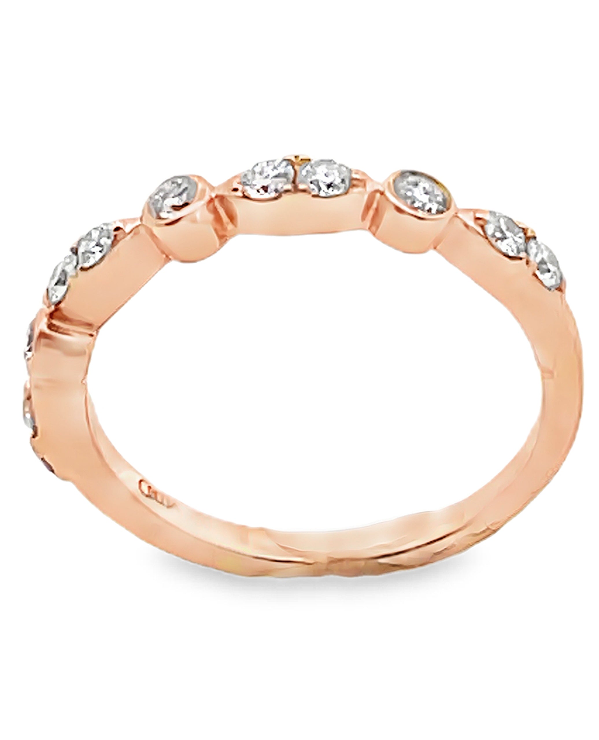 18K Rose Gold Diamond Band