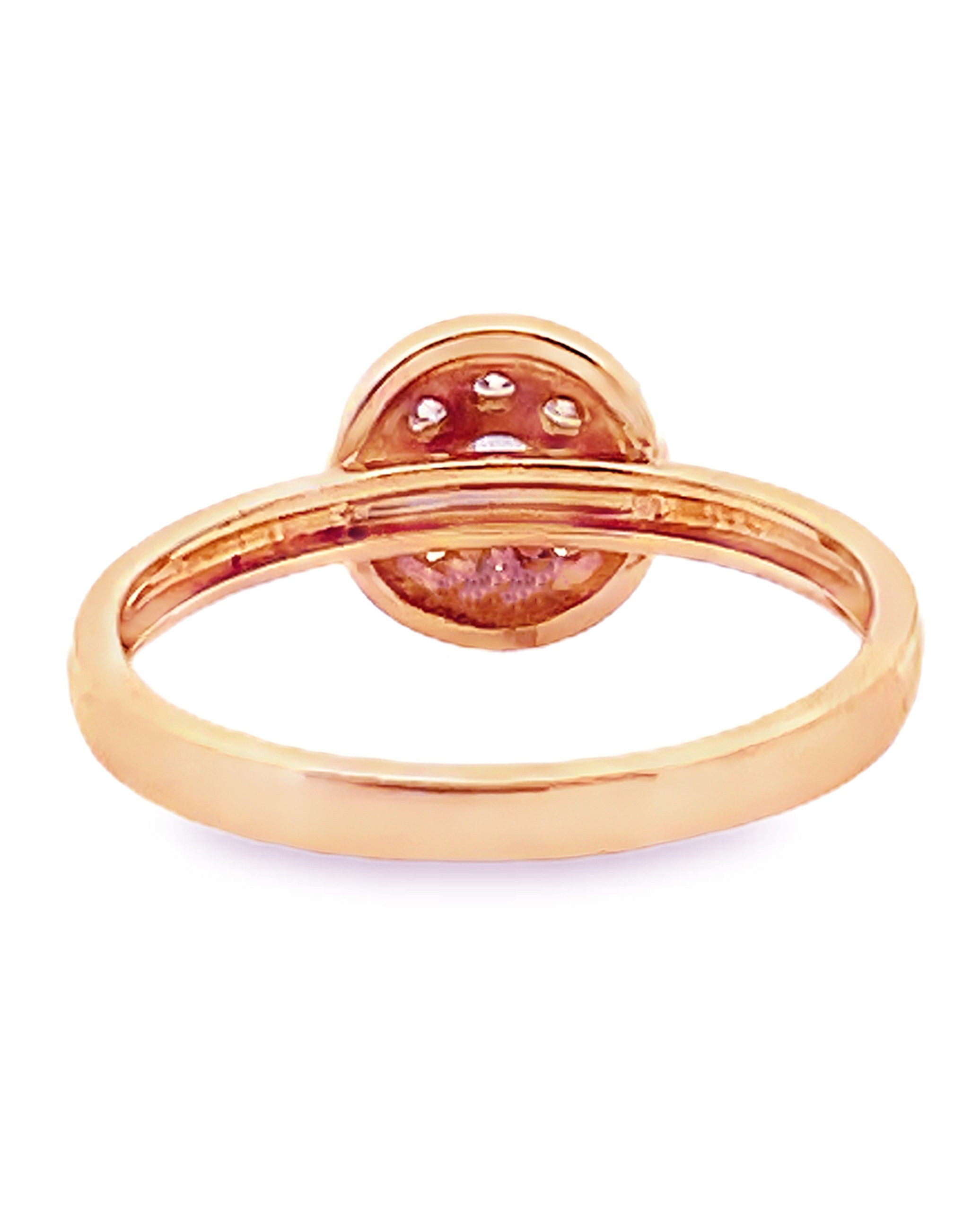 18K Rose Gold Stackable Ring with Diamonds