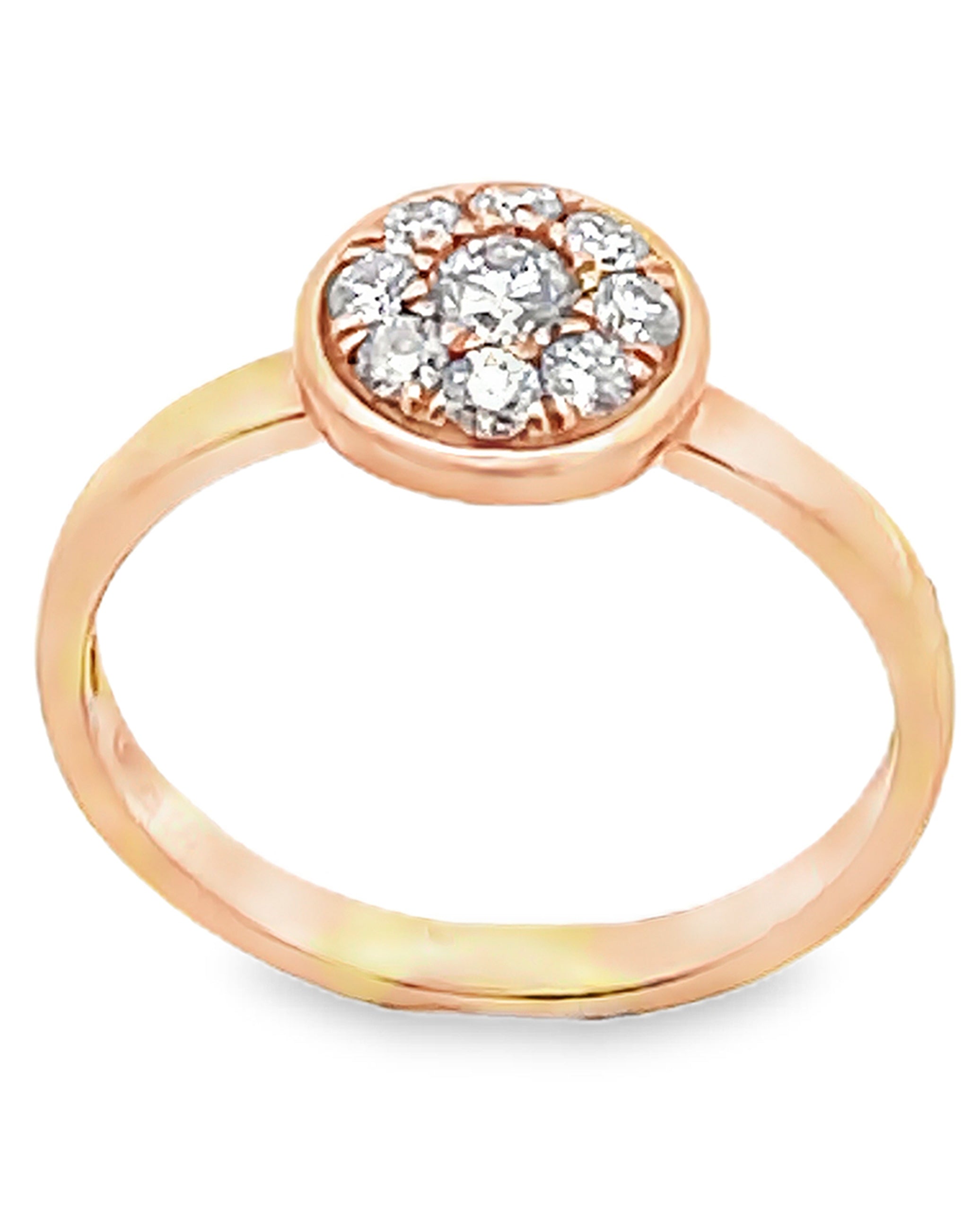 18K Rose Gold Stackable Ring with Diamonds