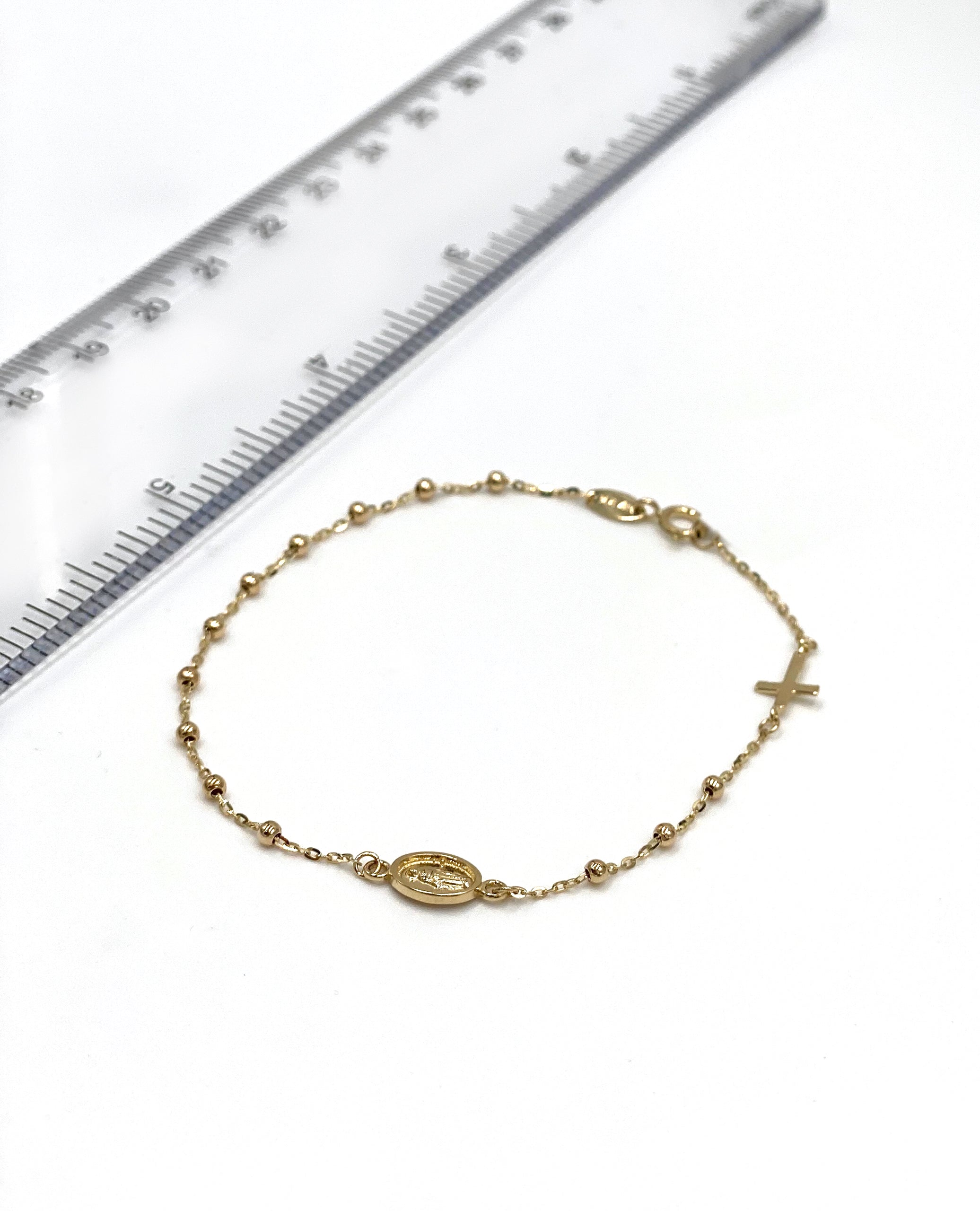 14K Yellow Gold Rosary Bracelet