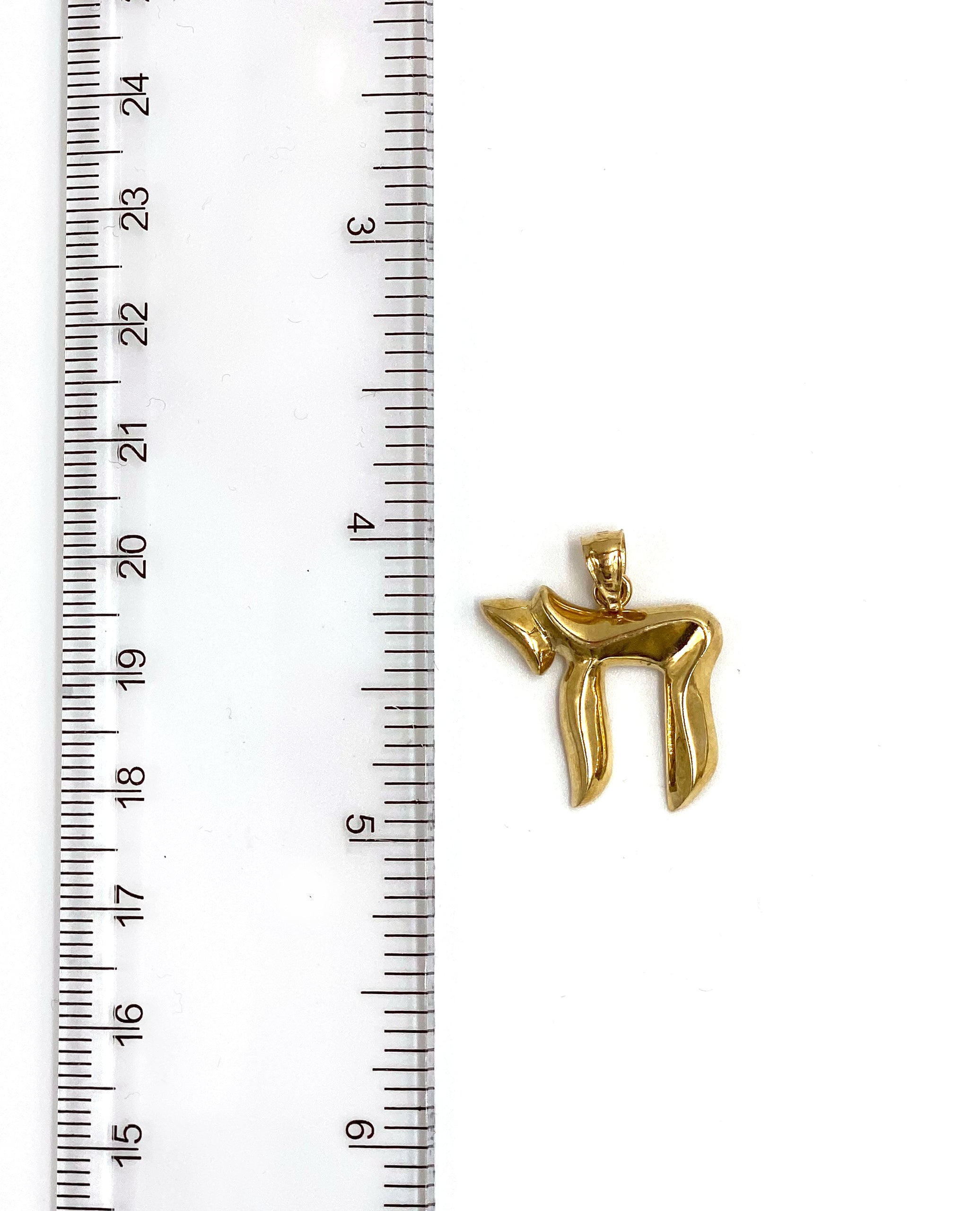 14K Yellow Gold Chai Charm