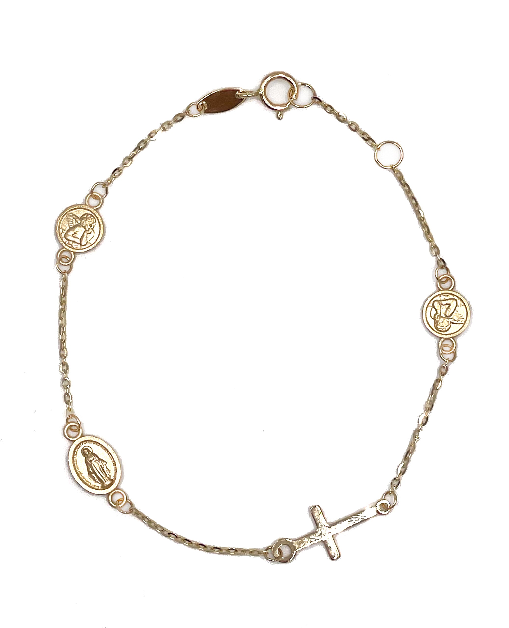 14K Yellow Gold Religious Bracelet