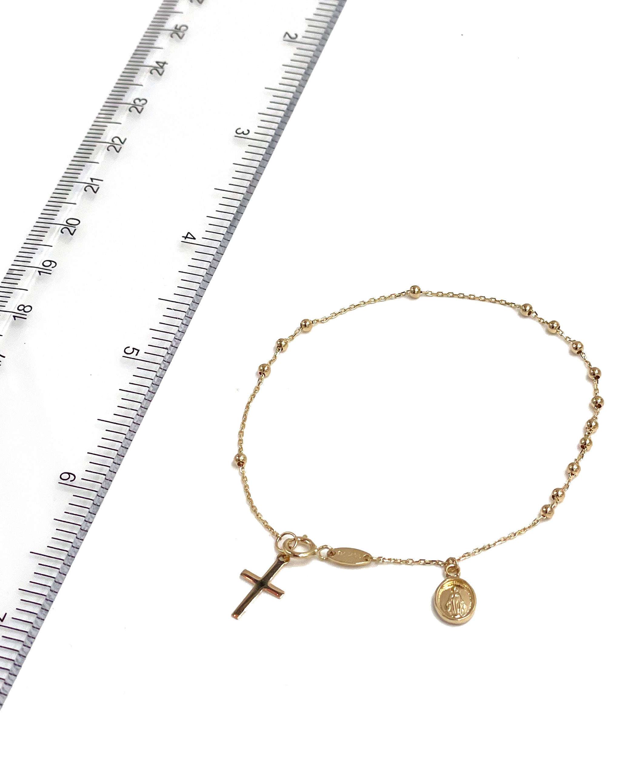 14K Yellow Gold Rosary Bracelet