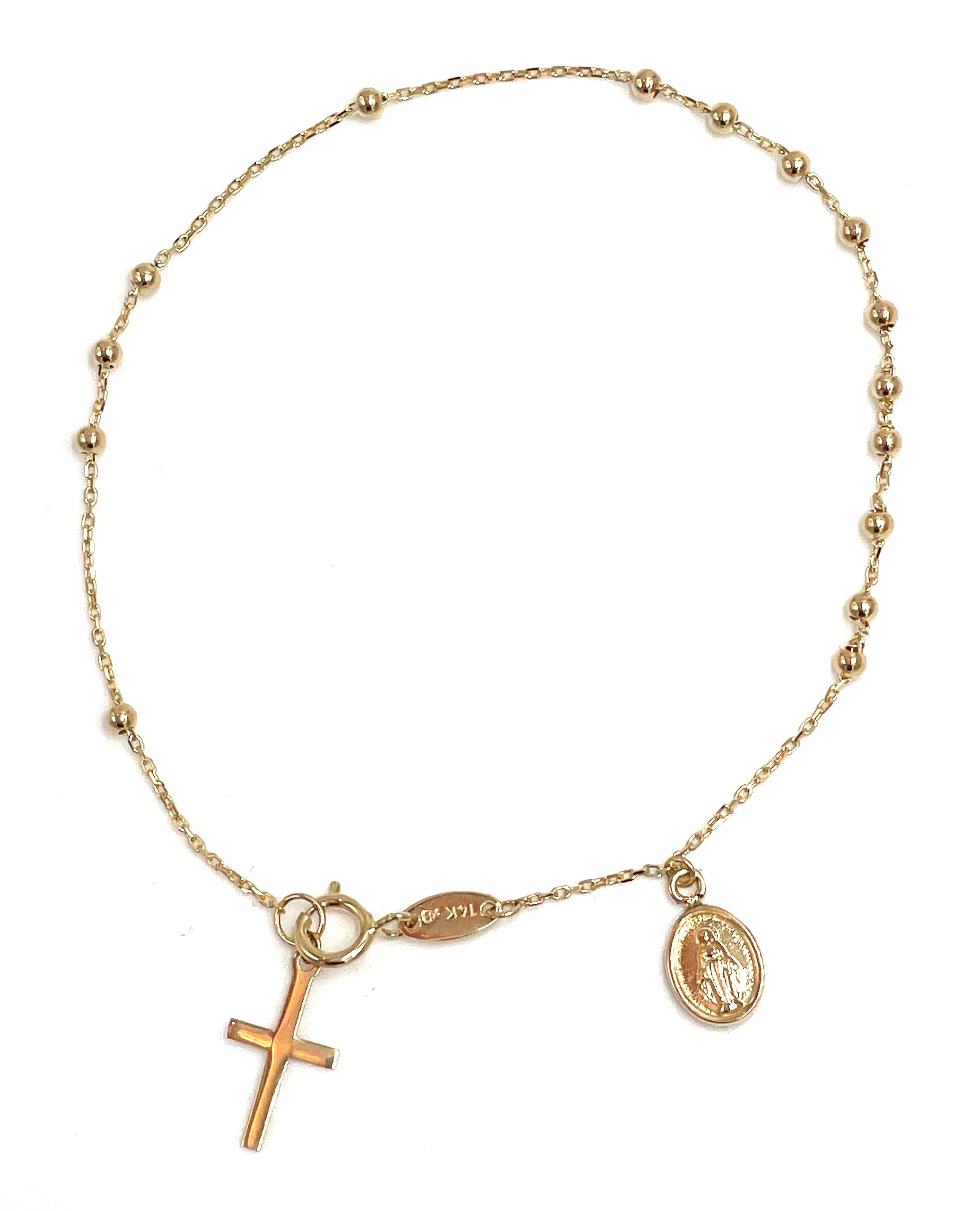 14K Yellow Gold Rosary Bracelet