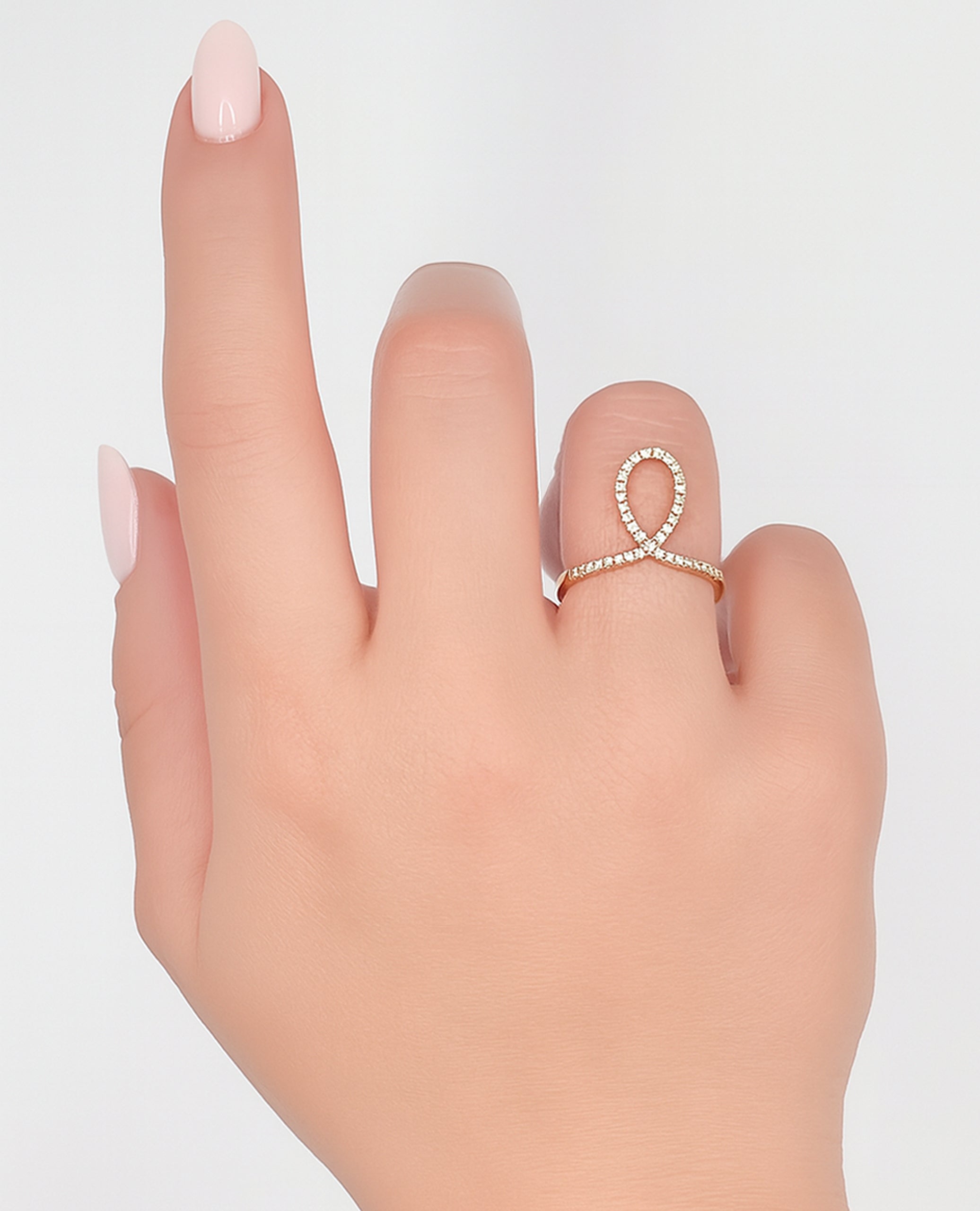 Simon G. LP2314-A 18K Yellow Gold Twist Ring with Diamonds 0.17 Carats