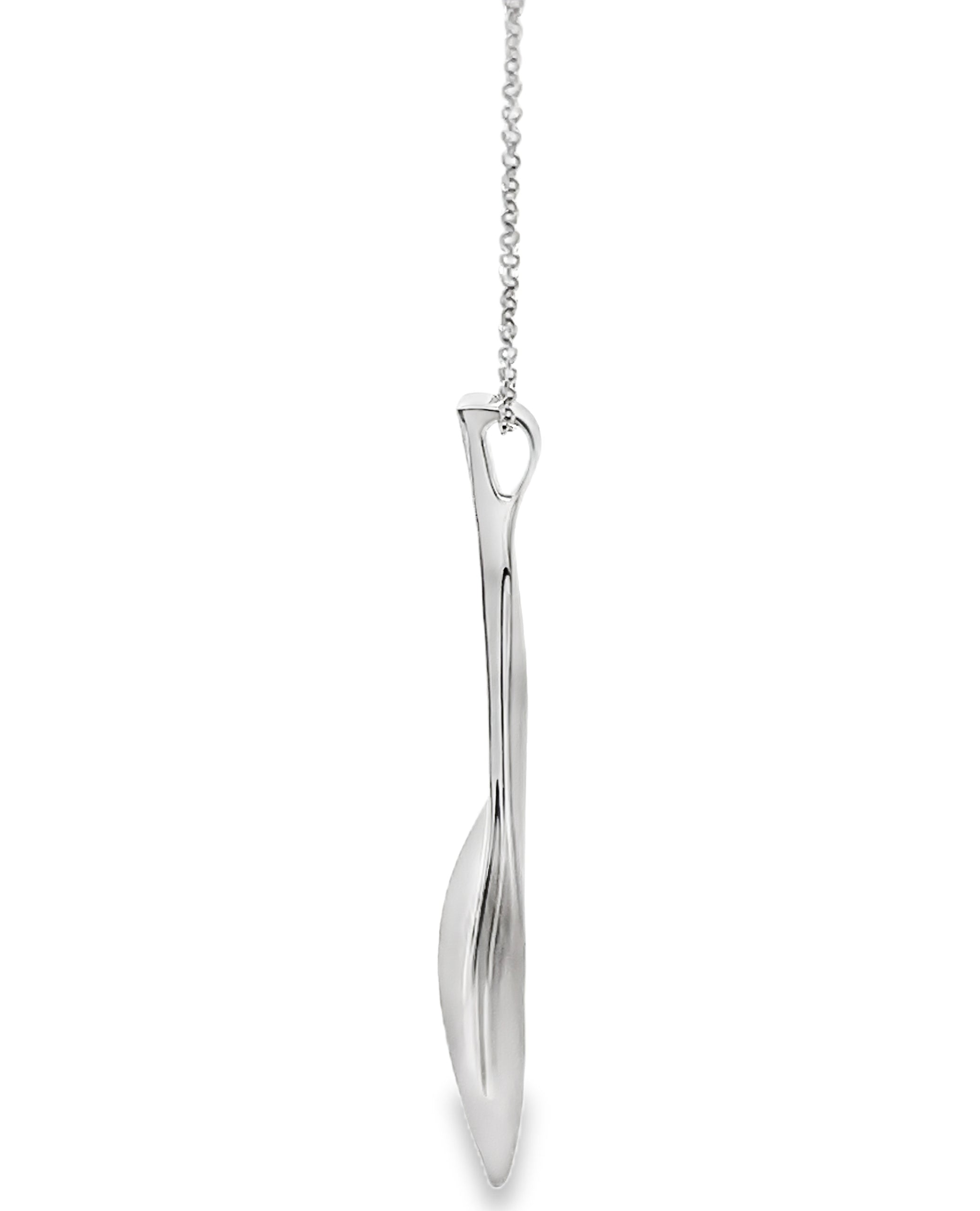 Simon G. DP113 18K White Gold and Diamond Garden Collection Pendant Necklace