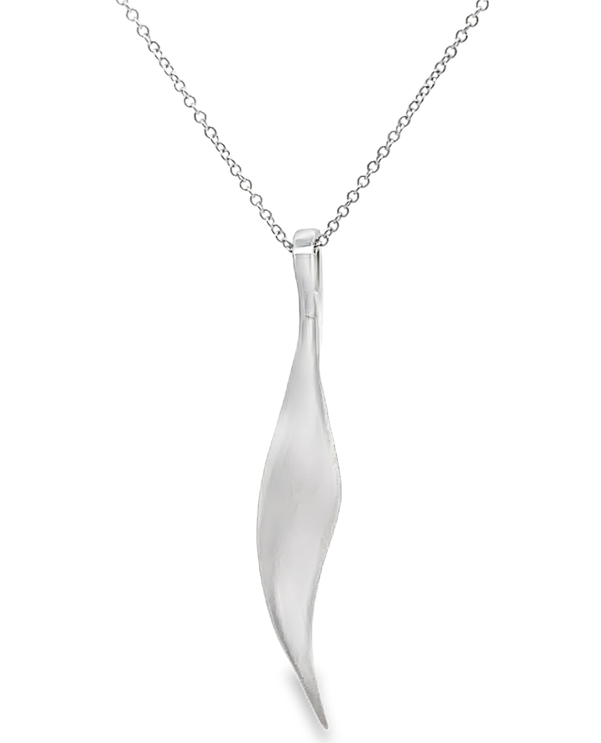 Simon G. DP113 18K White Gold and Diamond Garden Collection Pendant Necklace