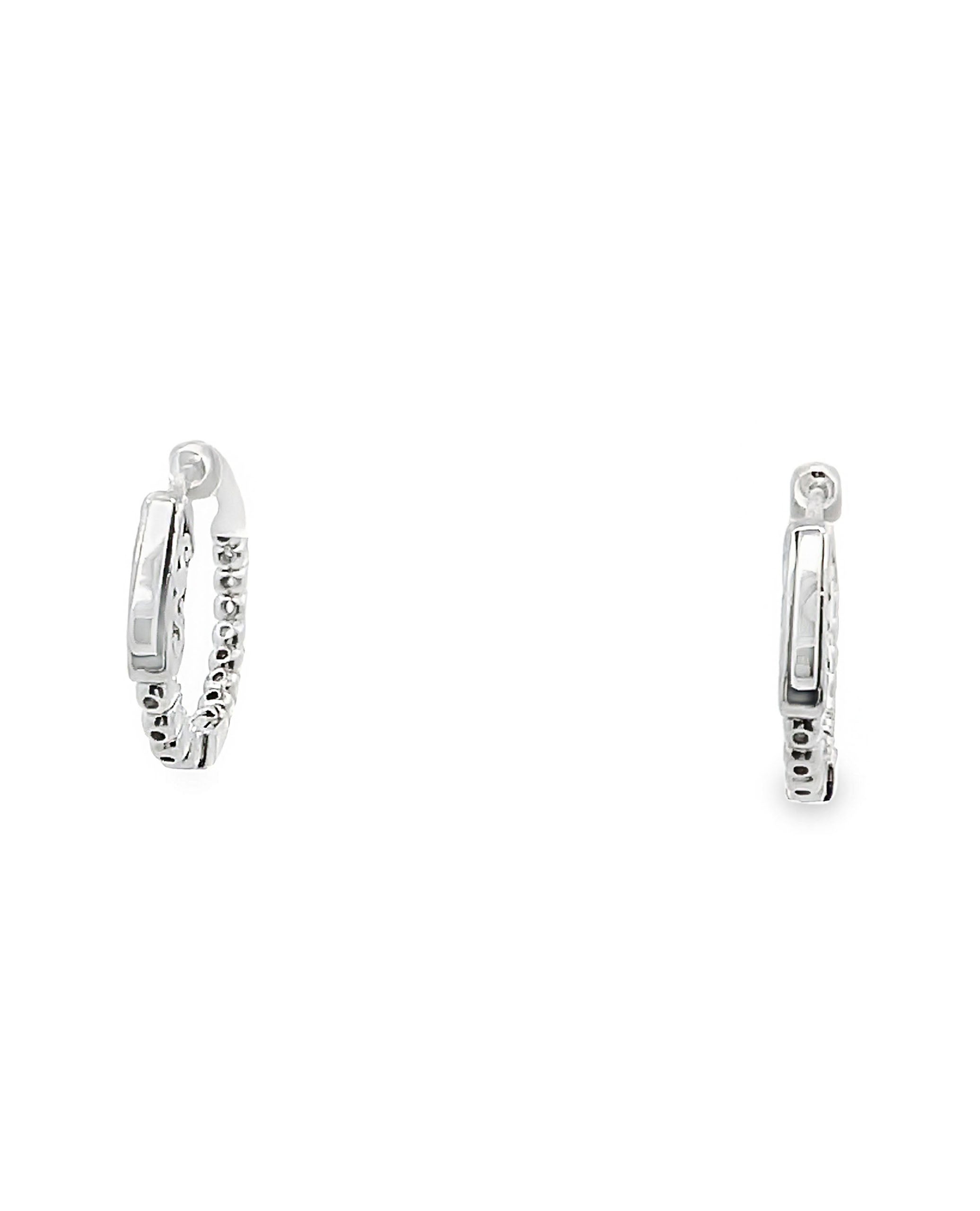 Sterling Silver CZ Hoop