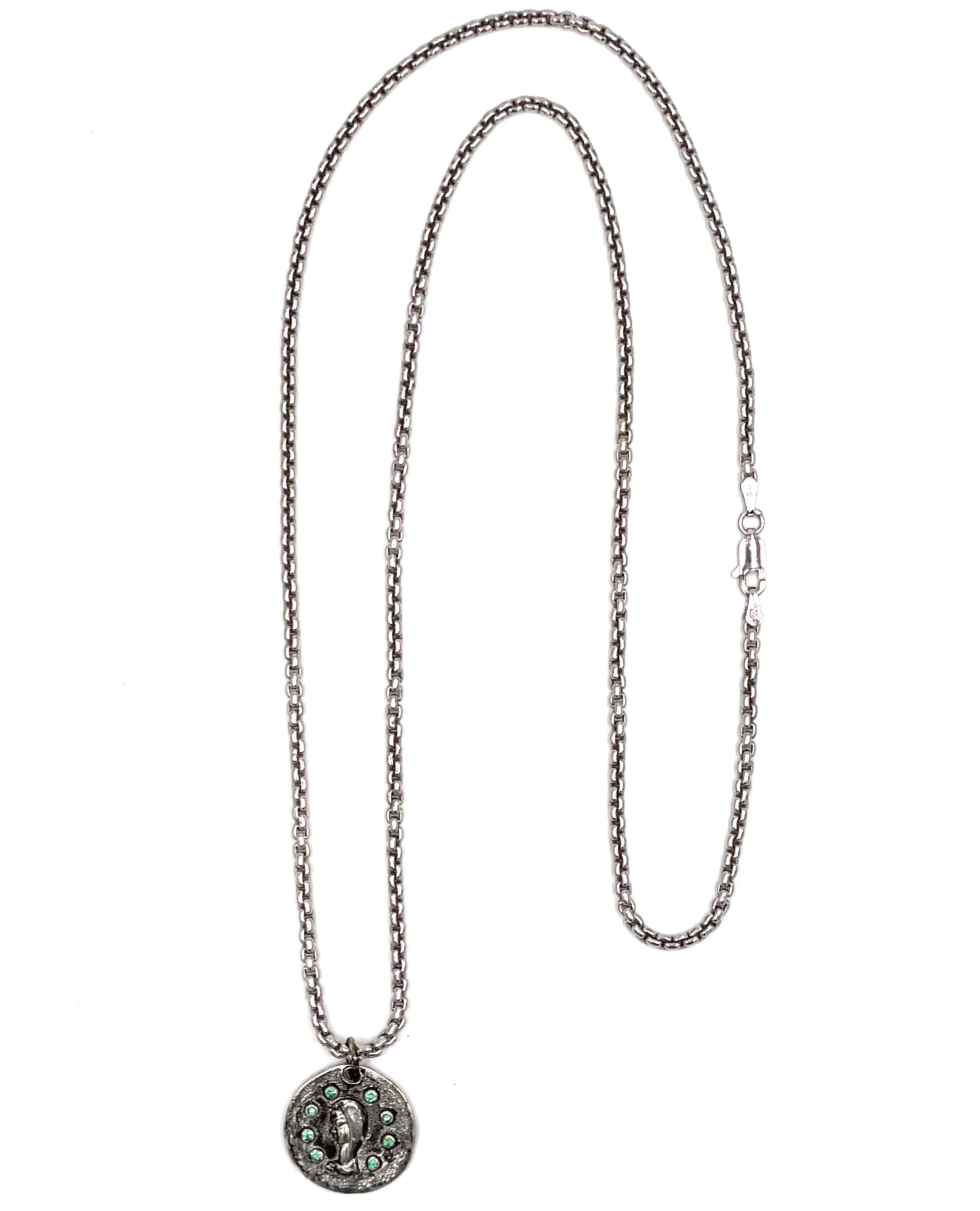 Custom Sterling Silver Virgin Mary Necklace