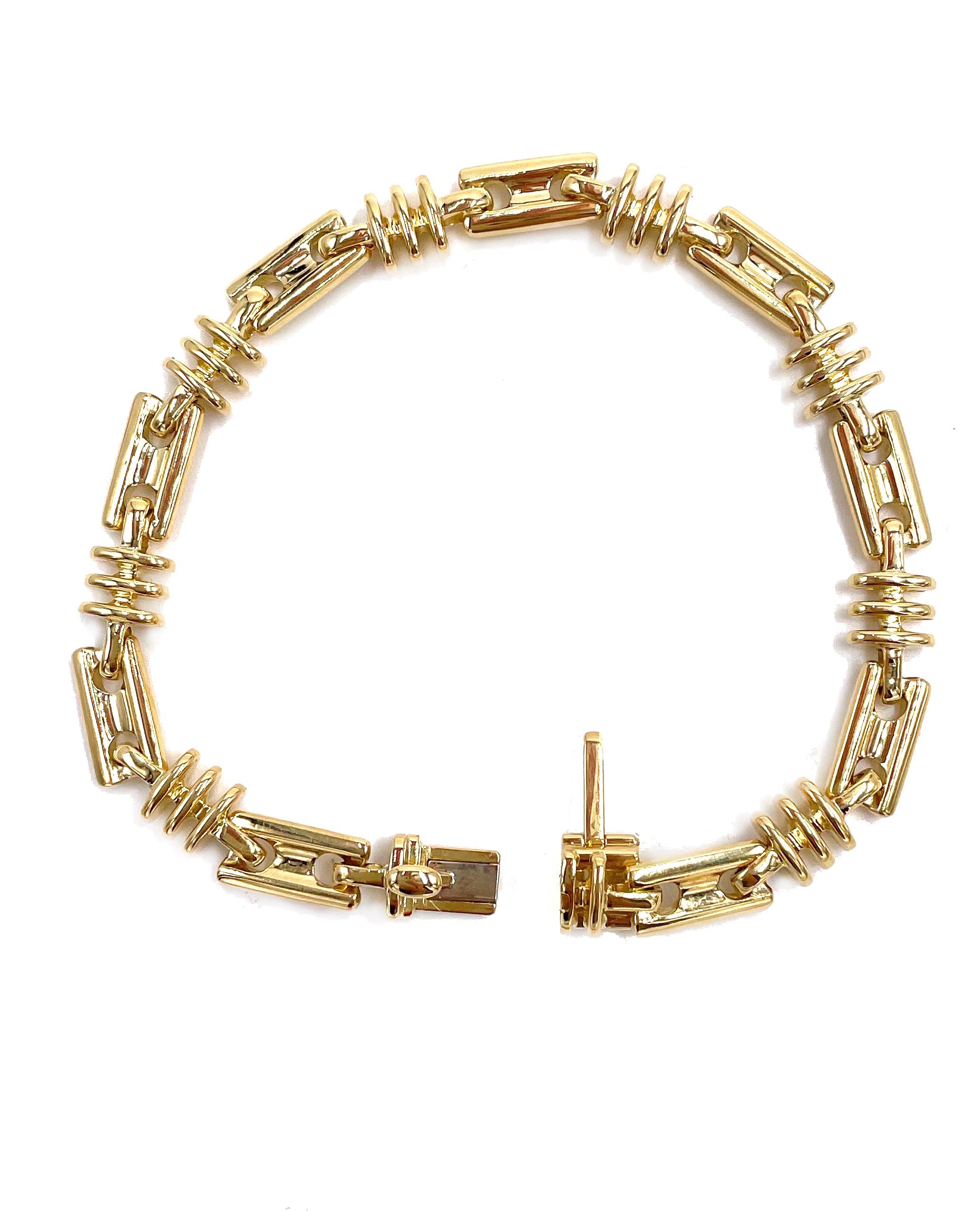 18K Yellow Gold Solid Men's Bracelet