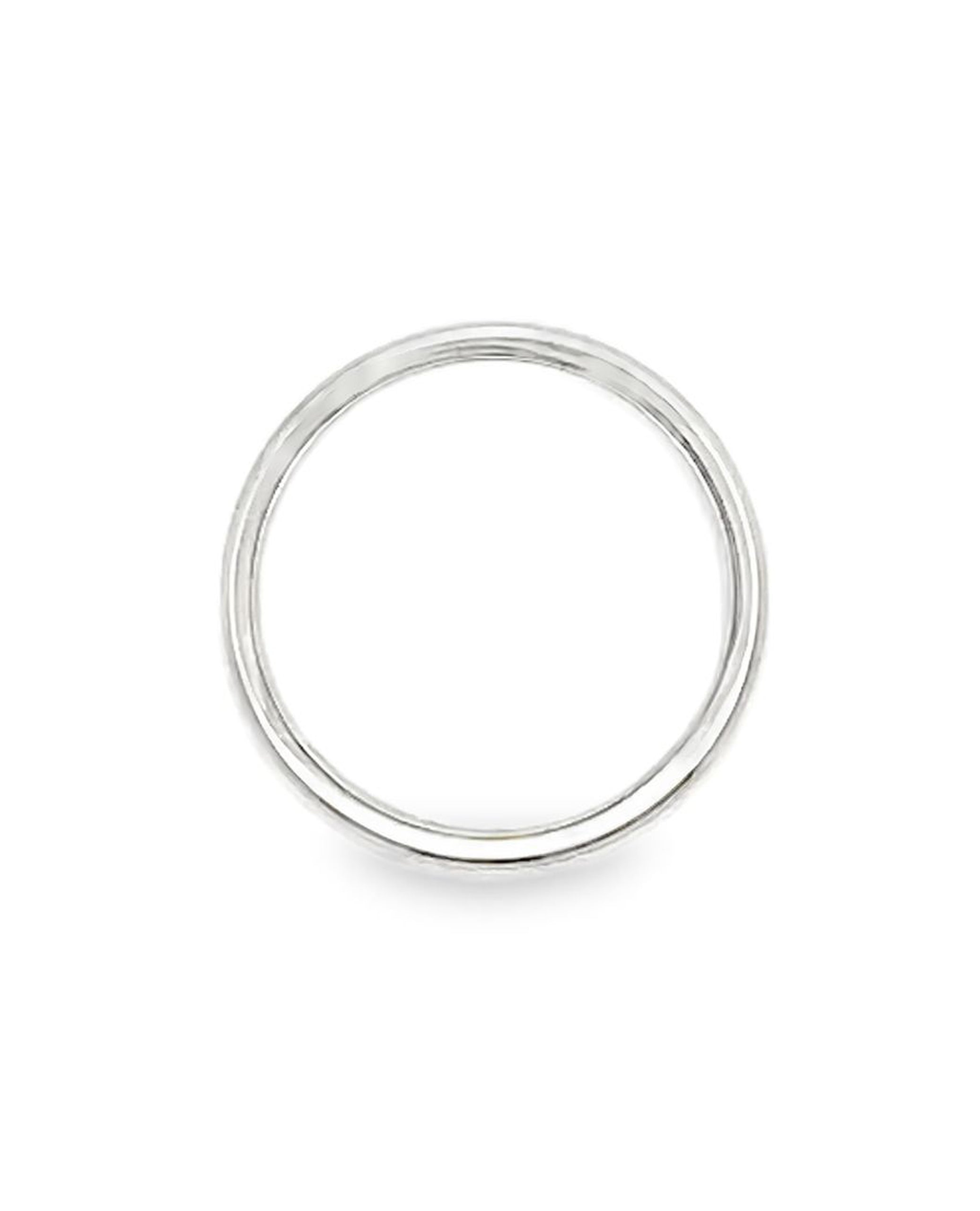 Platinum 1.5mm Half Round Band- Size 6
