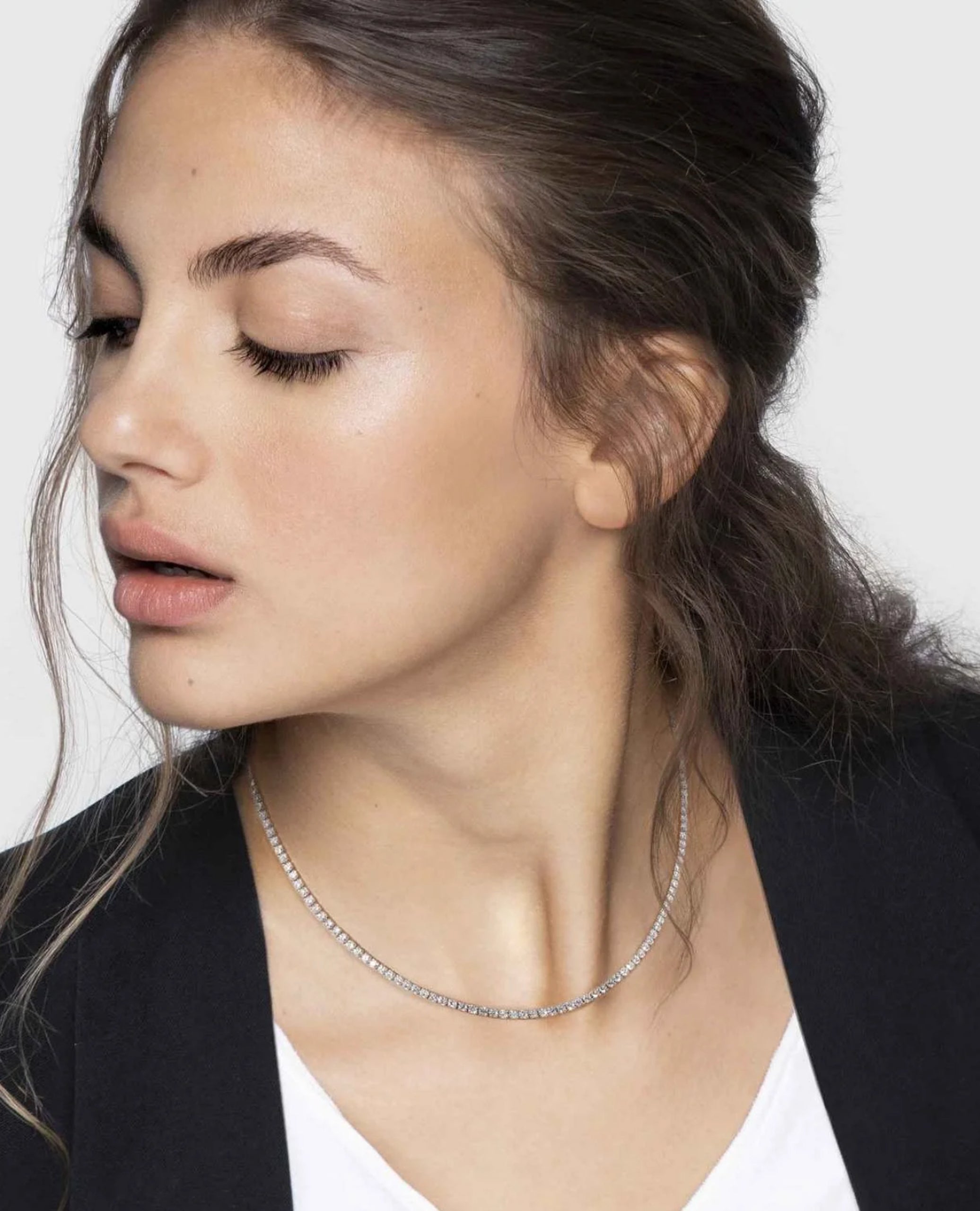 Nomination 148603/010 "Chic & Charm" Sterling Silver Tennis Necklace