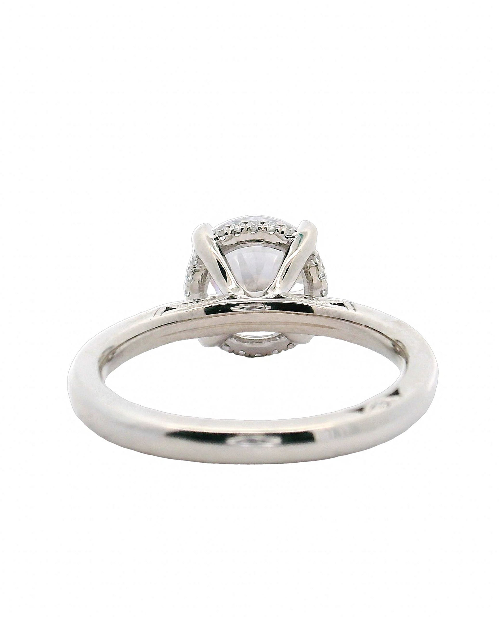 Tacori 2688 2.2 18K White Gold RoyalT Engagement Ring Setting for Round 9.5 Millimeter Stone