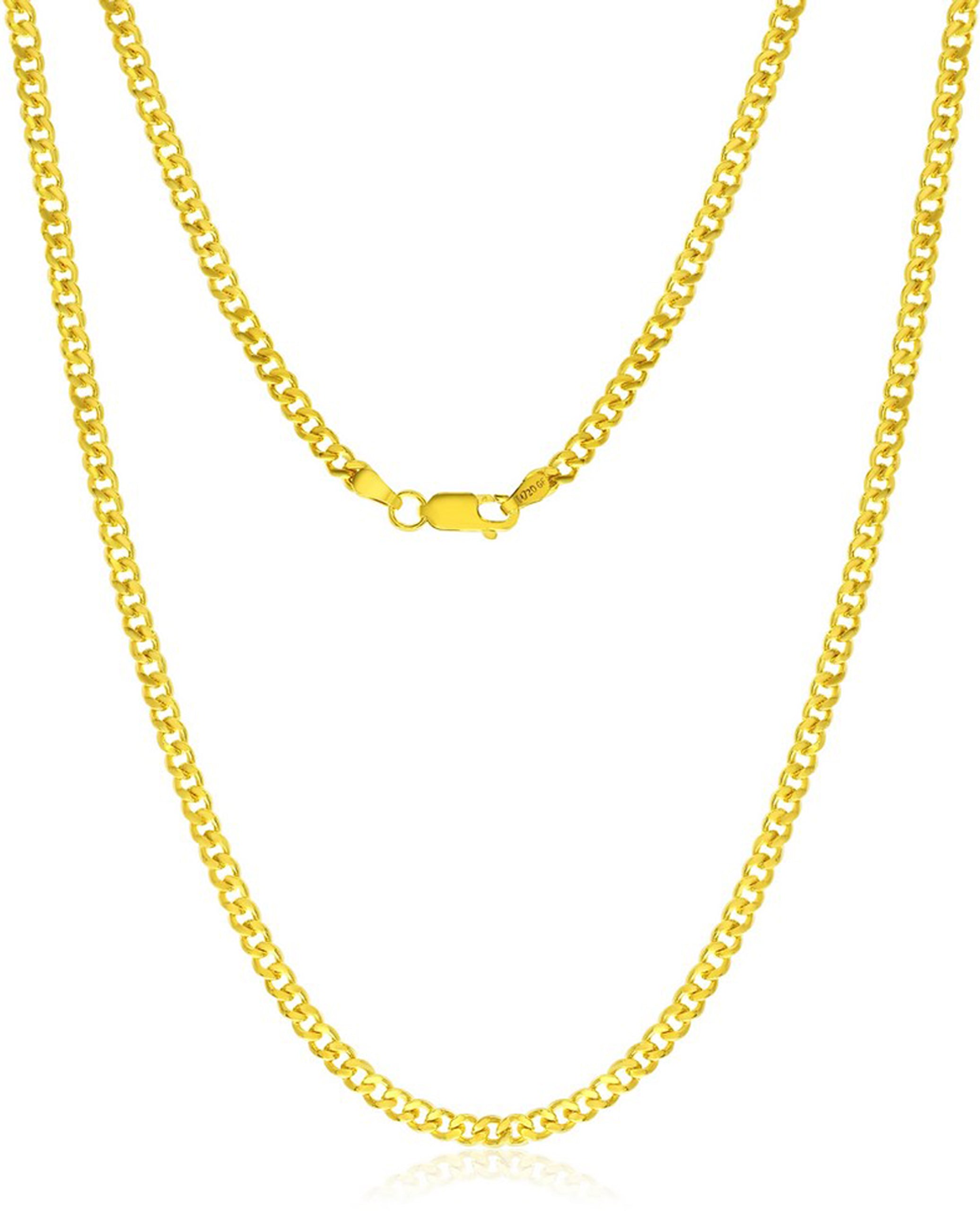 14K Yellow Gold Filled 3.5mm Cuban Chain