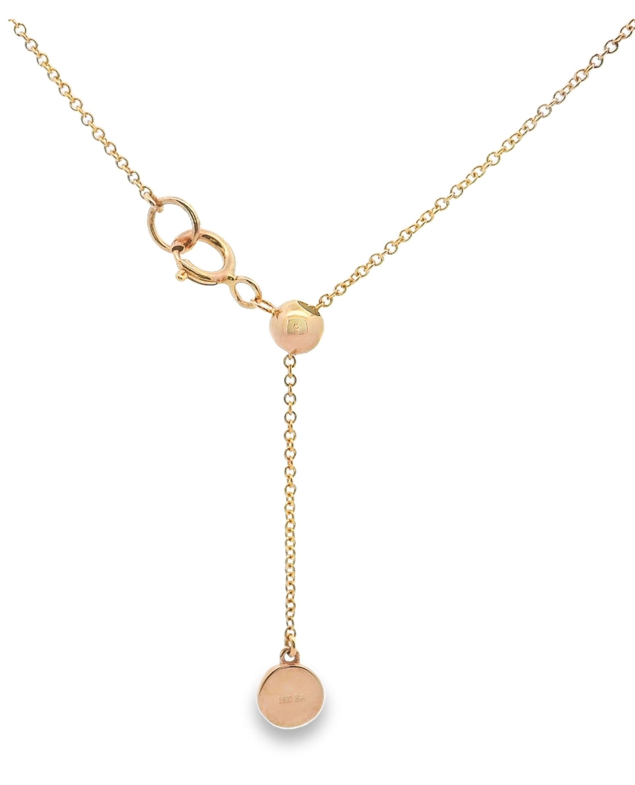 18K Rose Gold Diamond Pendant Necklace