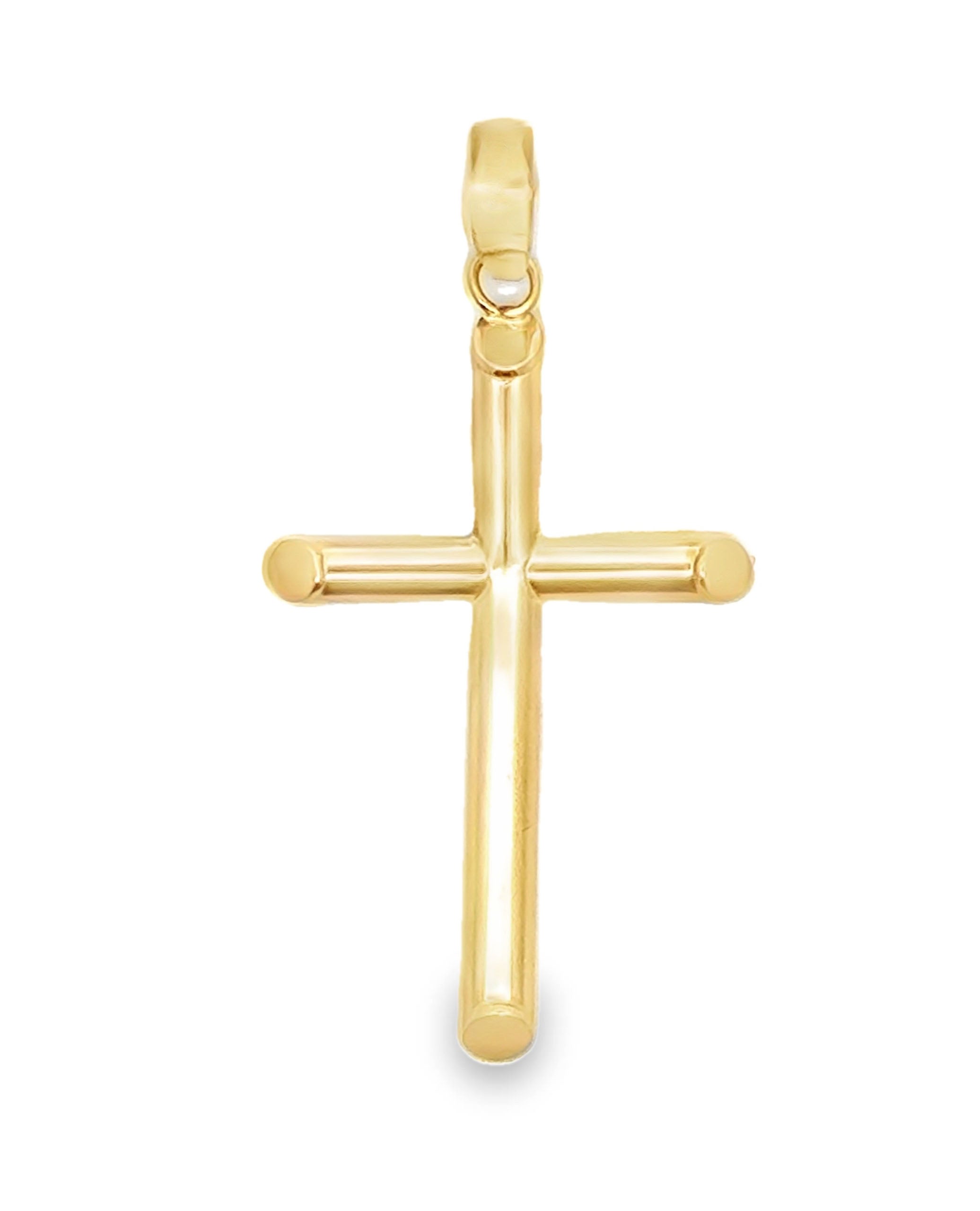 14K Yellow Gold Hollow Cross