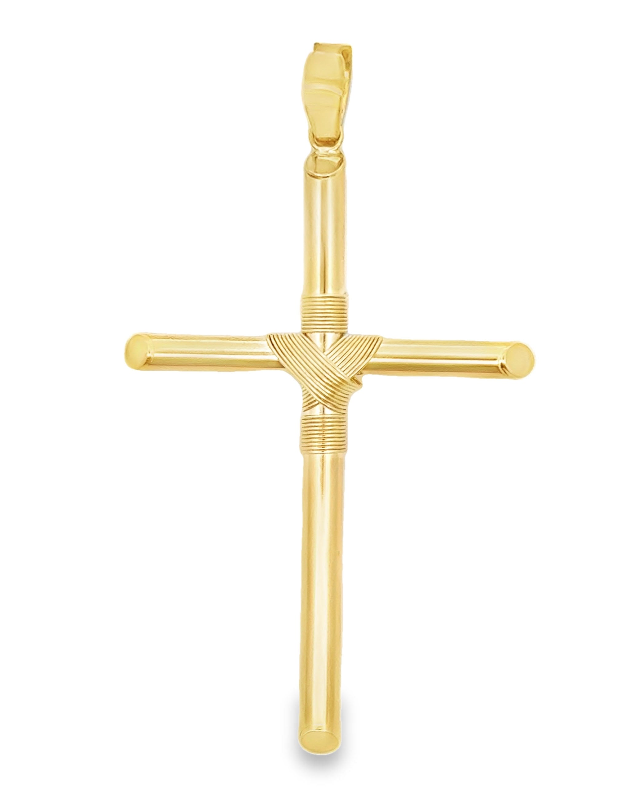 14K Yellow Gold Hollow Cross