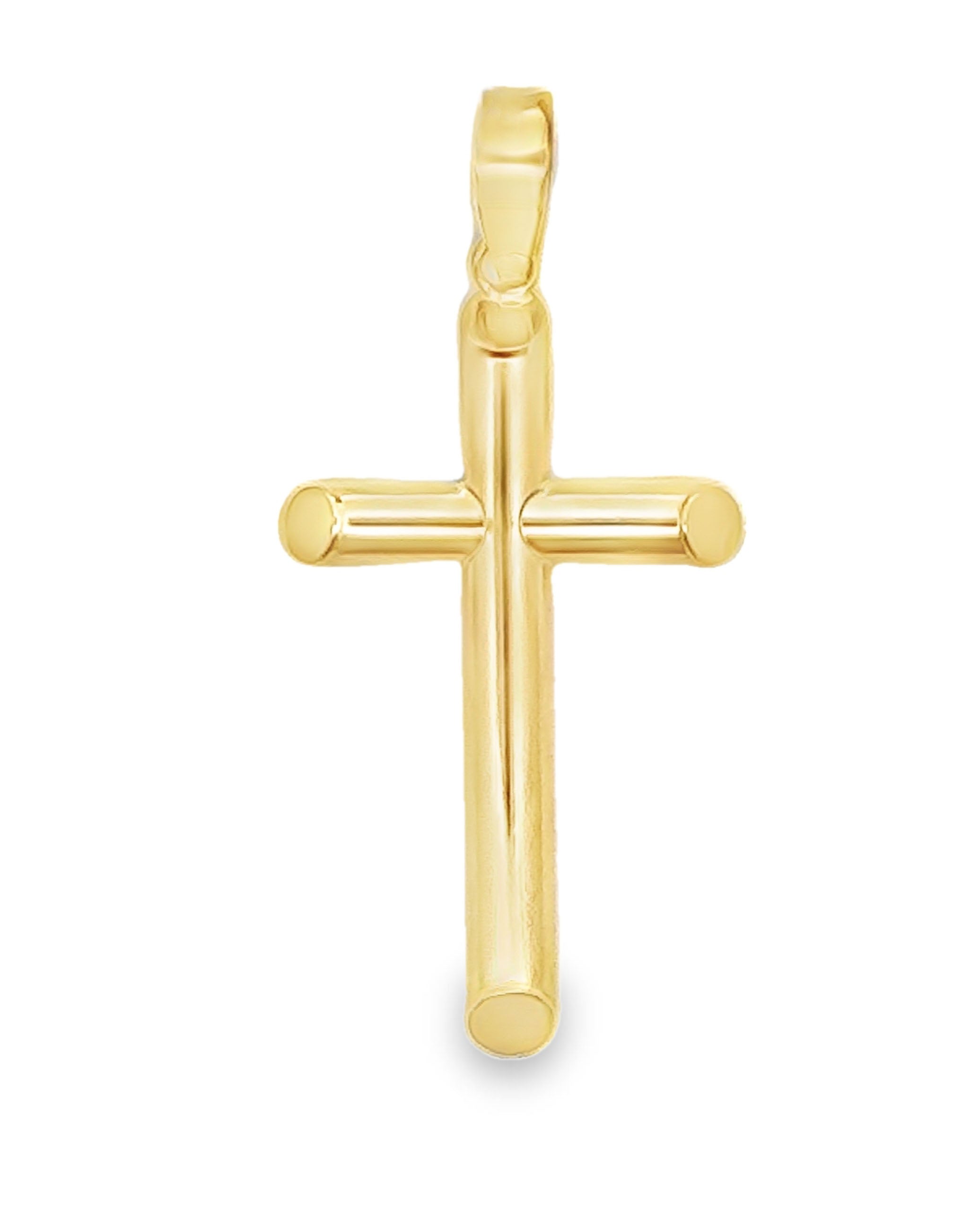 14K Yellow Gold Hollow Cross