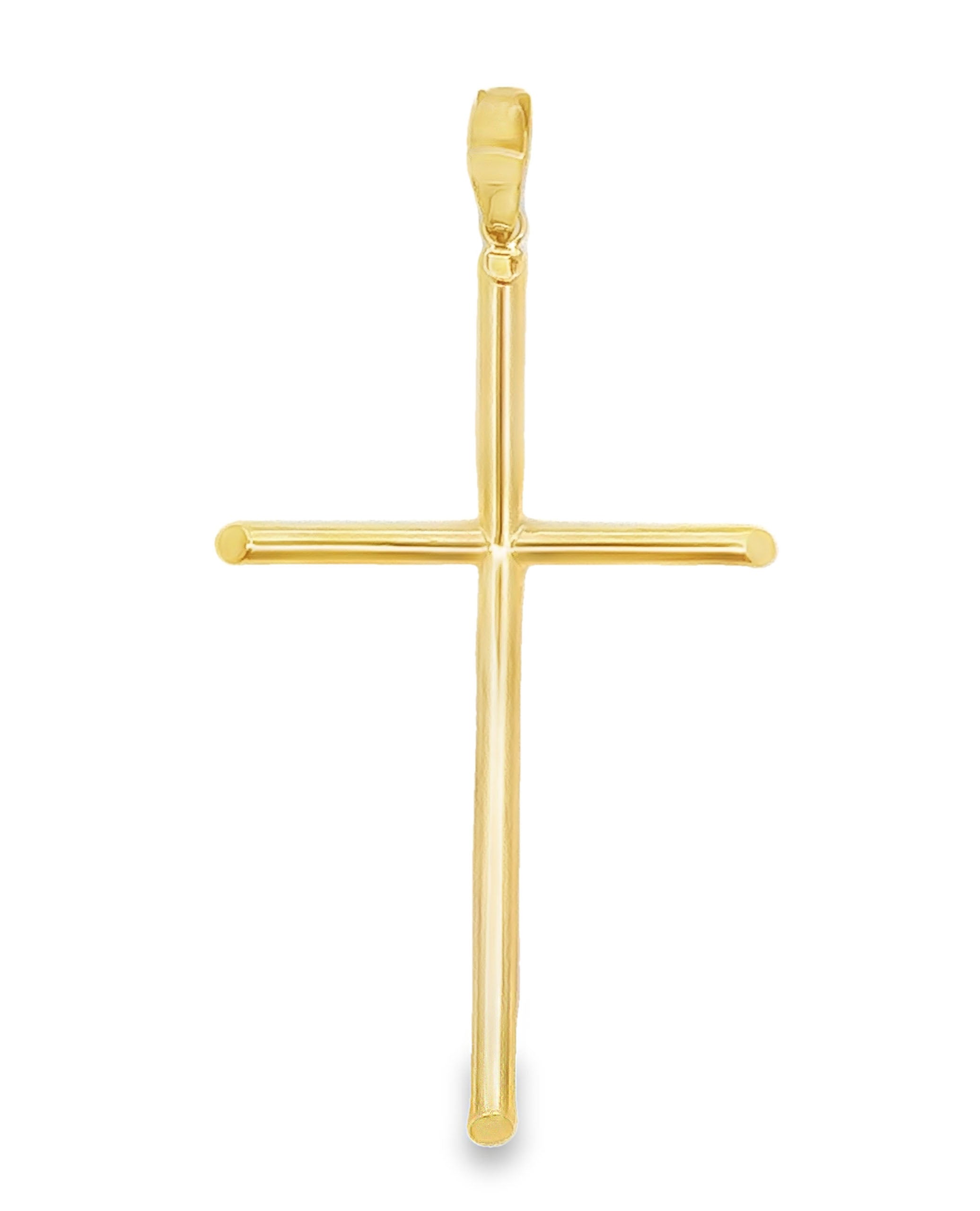 14K Yellow Gold Hollow Cross