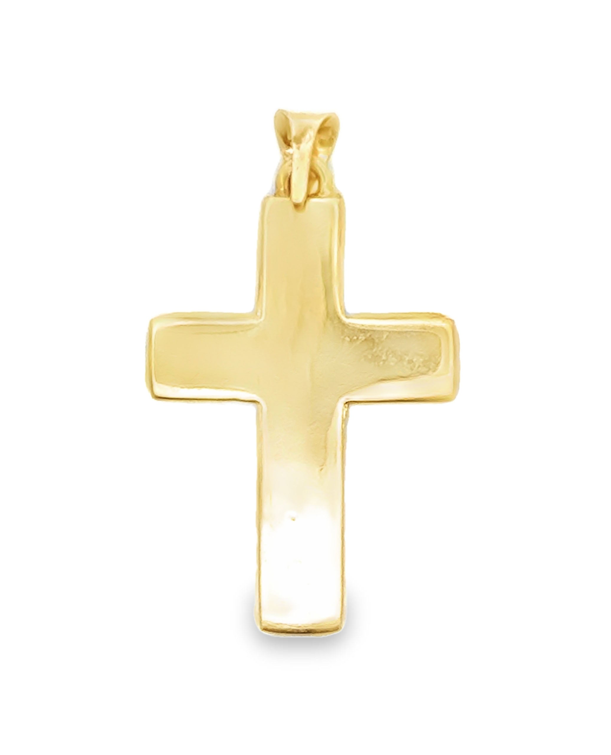 14K Yellow Gold Hollow Cross