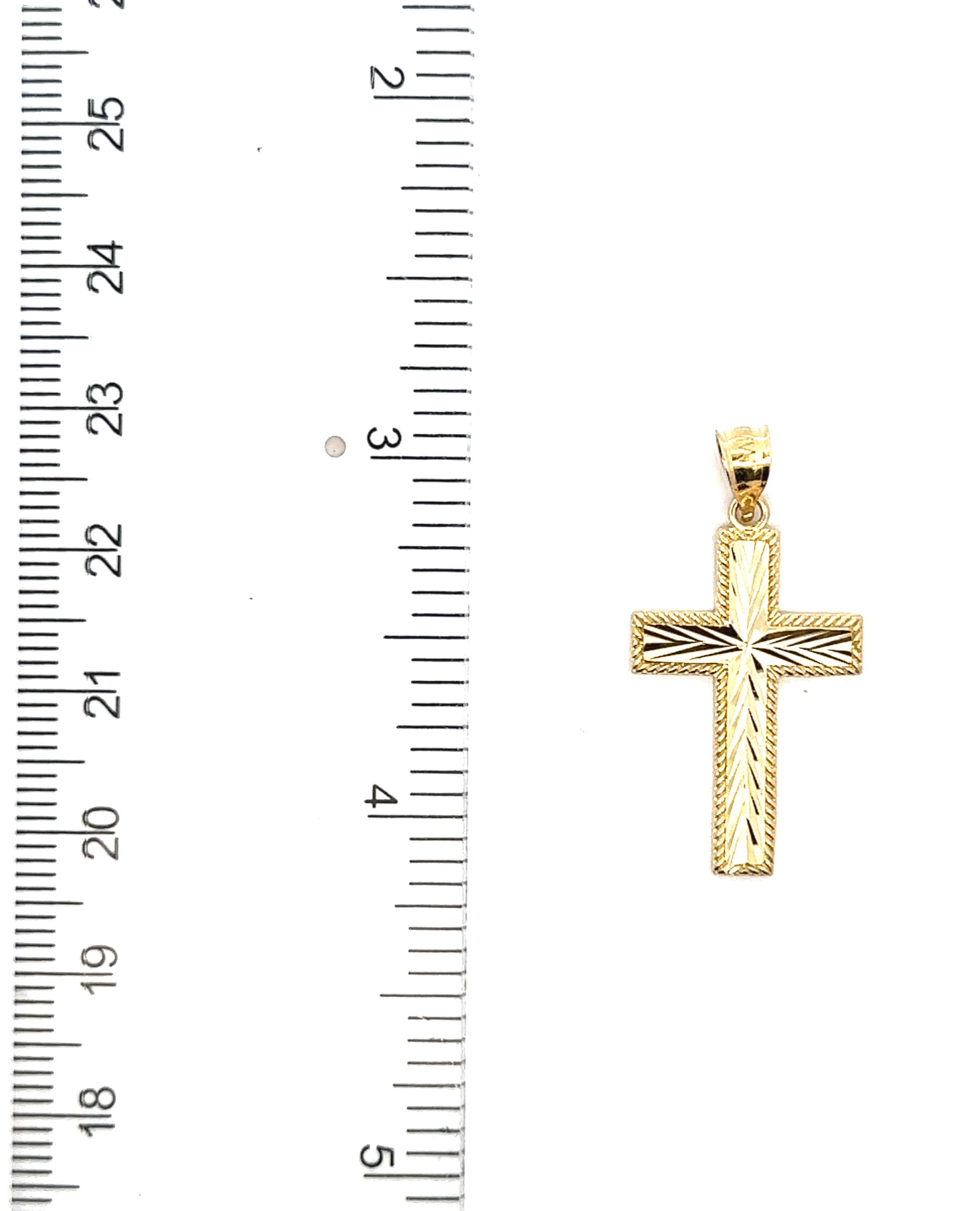 14K Yellow Gold Cross