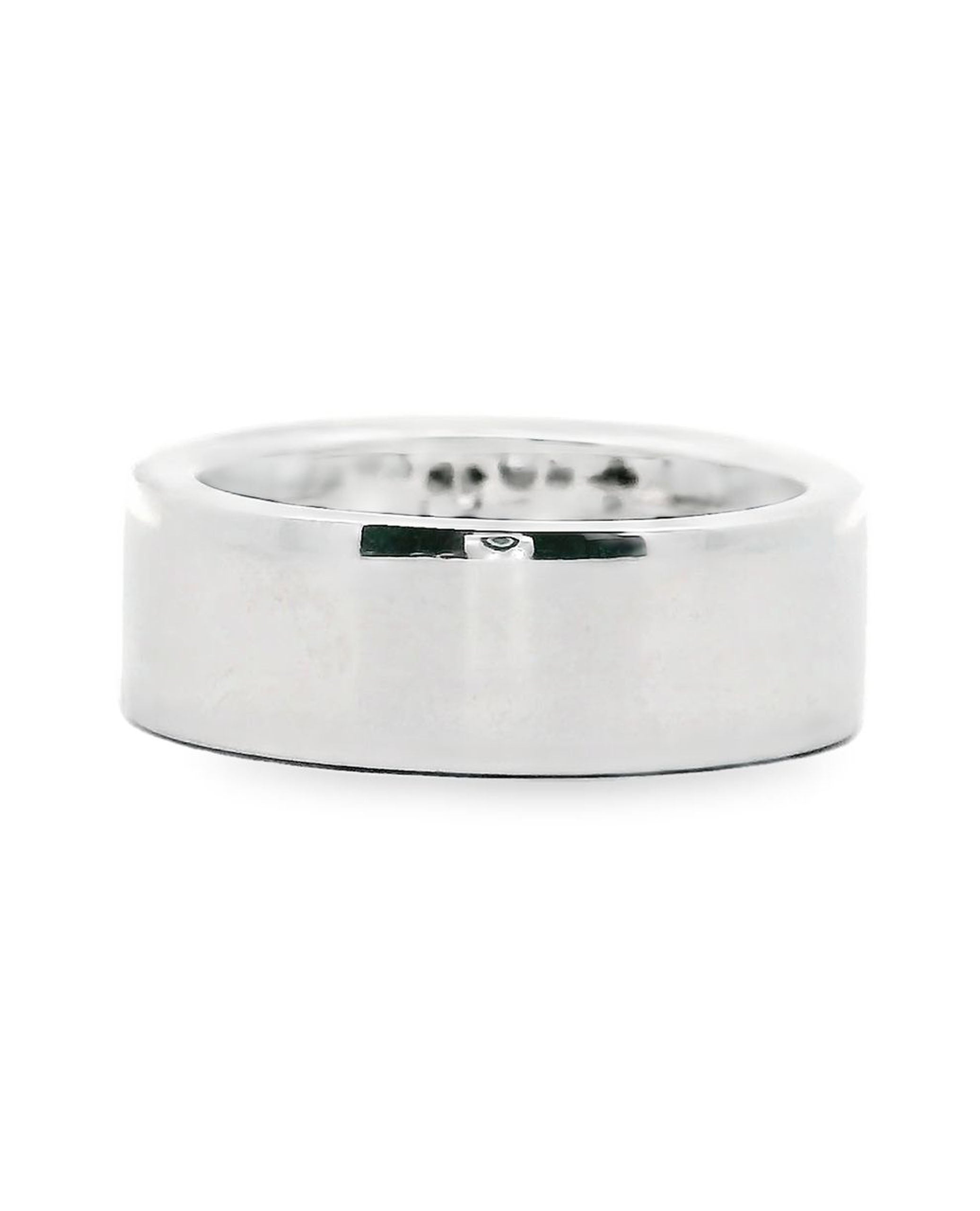 Geometric Ring with Princess Cut & Round Diamonds in 18K White Gold