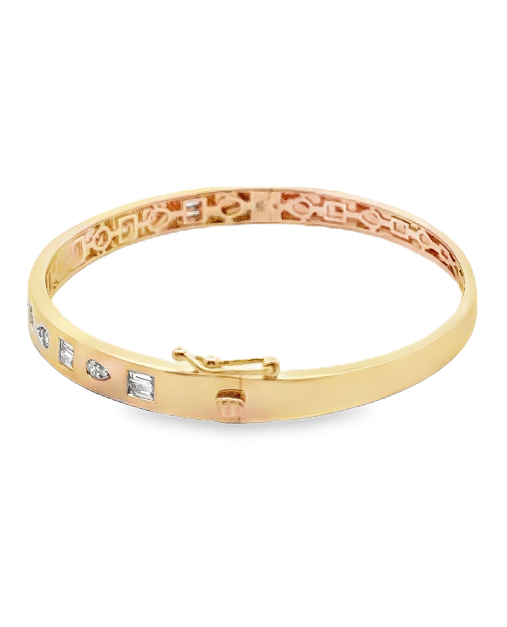 Allison Kaufman 14K Yellow Gold Bangle with Diamonds