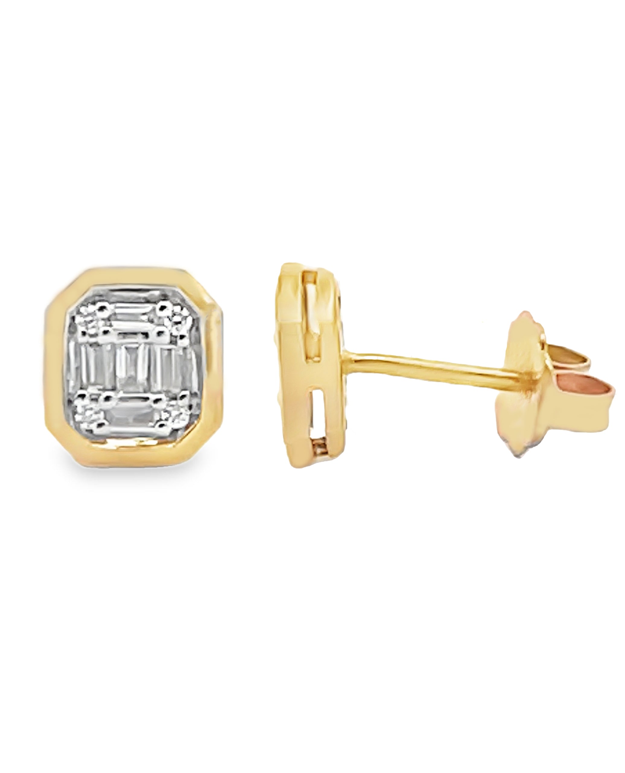 Allison Kaufman 14K Yellow Gold Diamond Stud Earrings