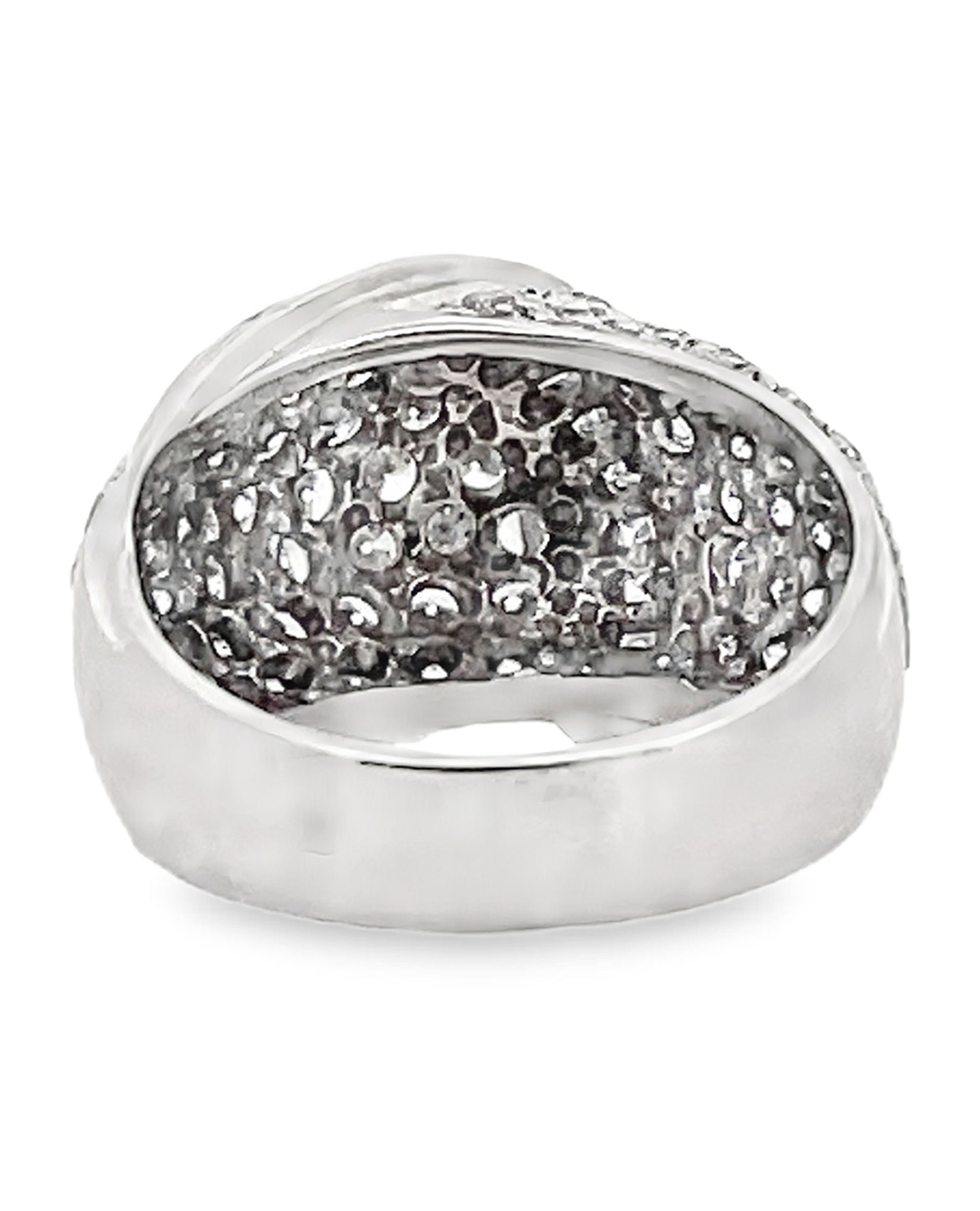 18K Yellow Gold with White Rhodium Plating Ring