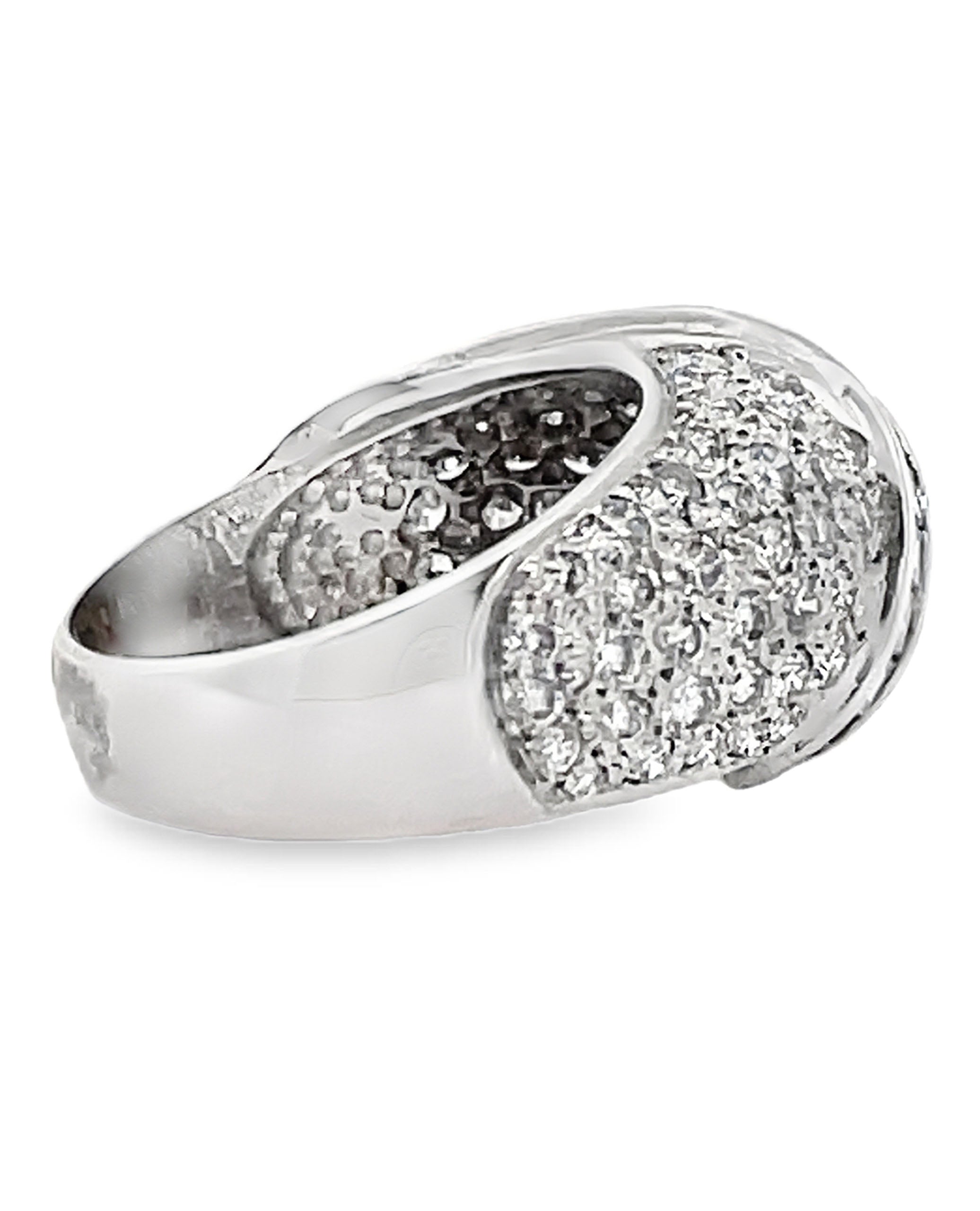 18K Yellow Gold with White Rhodium Plating Ring